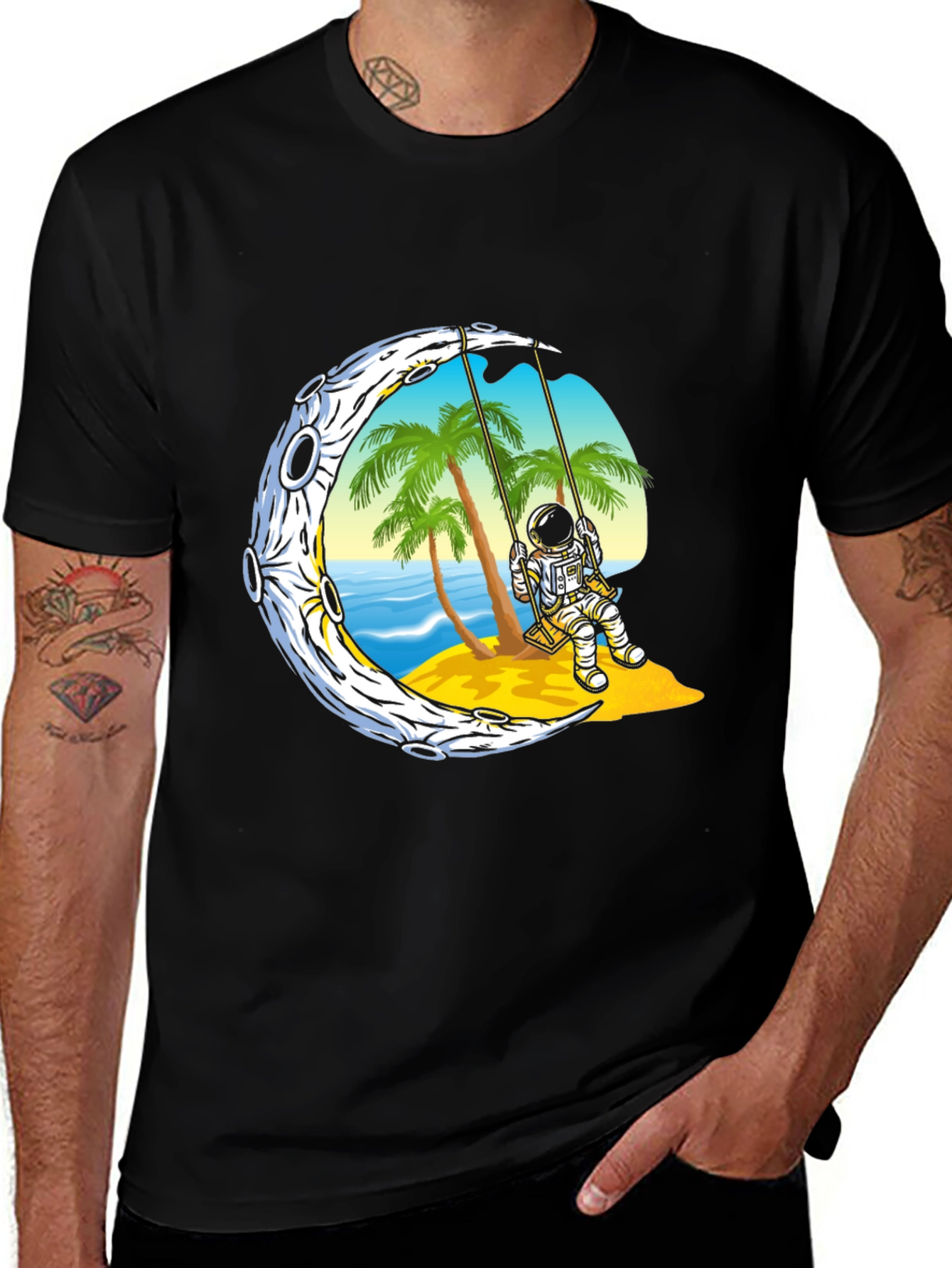 Astronaut Moon Swing Graphic Tee