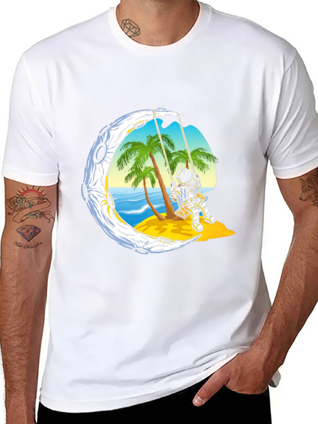Astronaut Moon Swing Graphic Tee