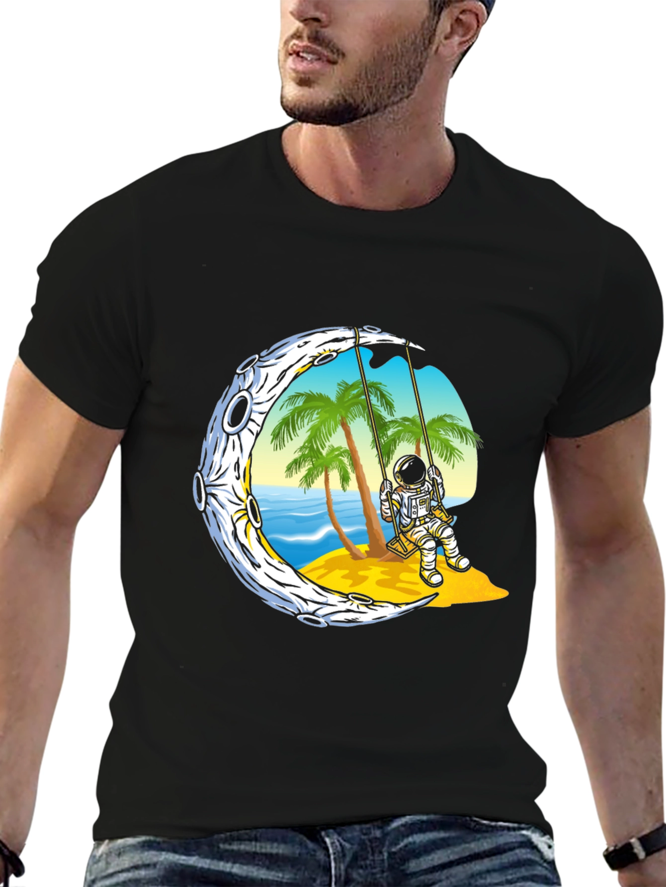 Astronaut Moon Swing Graphic Tee
