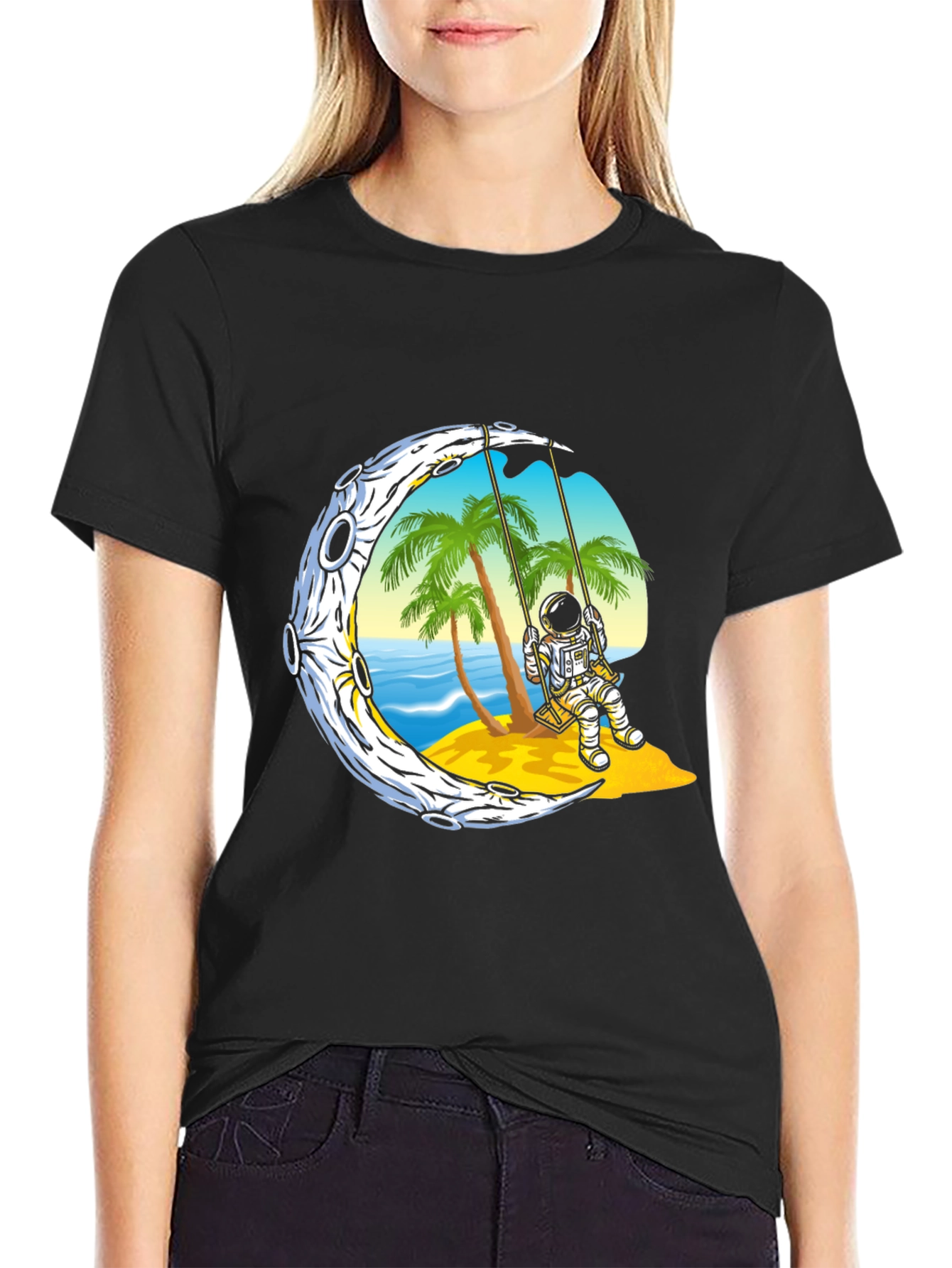Astronaut Moon Swing Graphic Tee