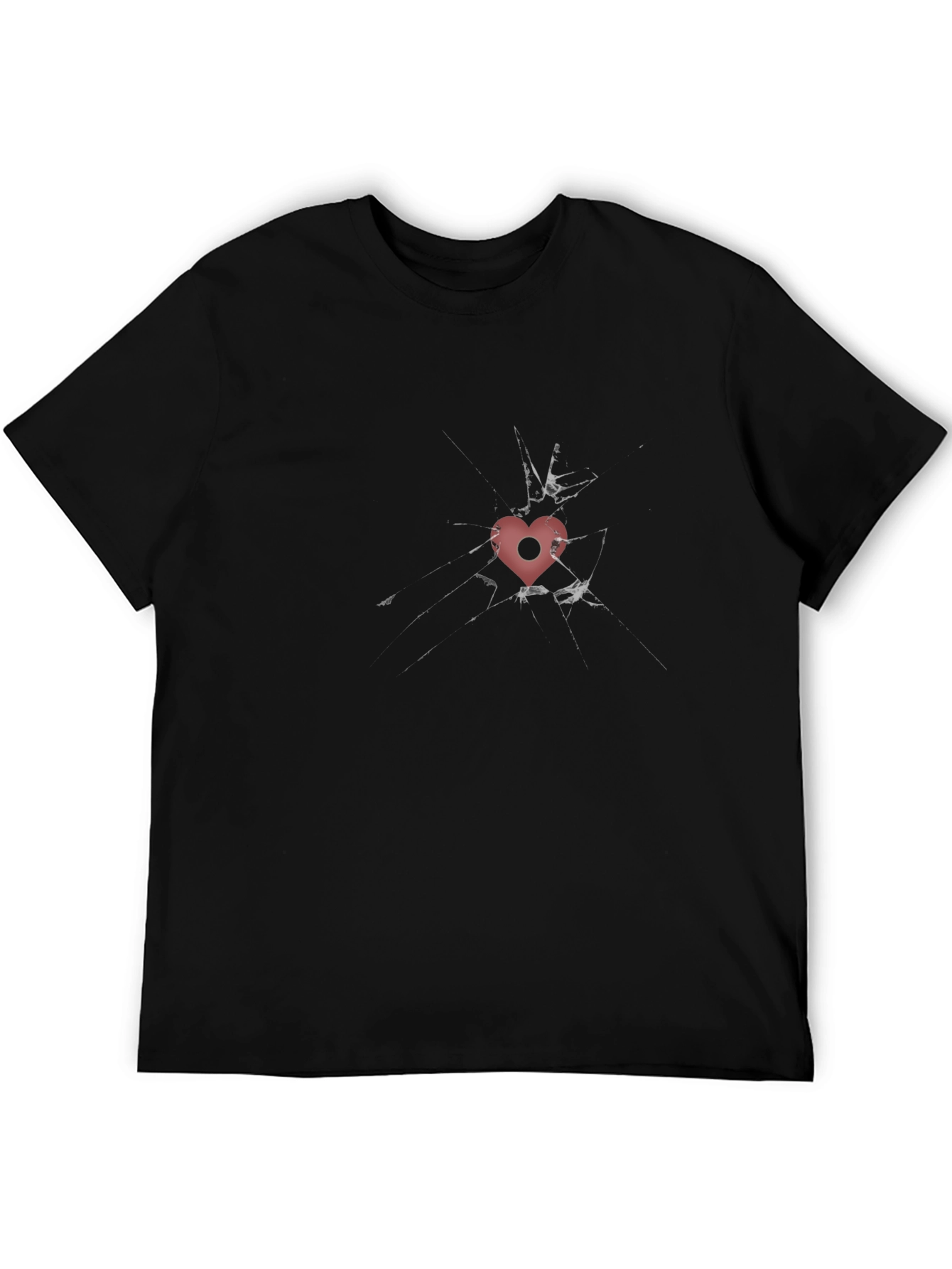 Shattered Heart Graphic Tee - Edgy Style