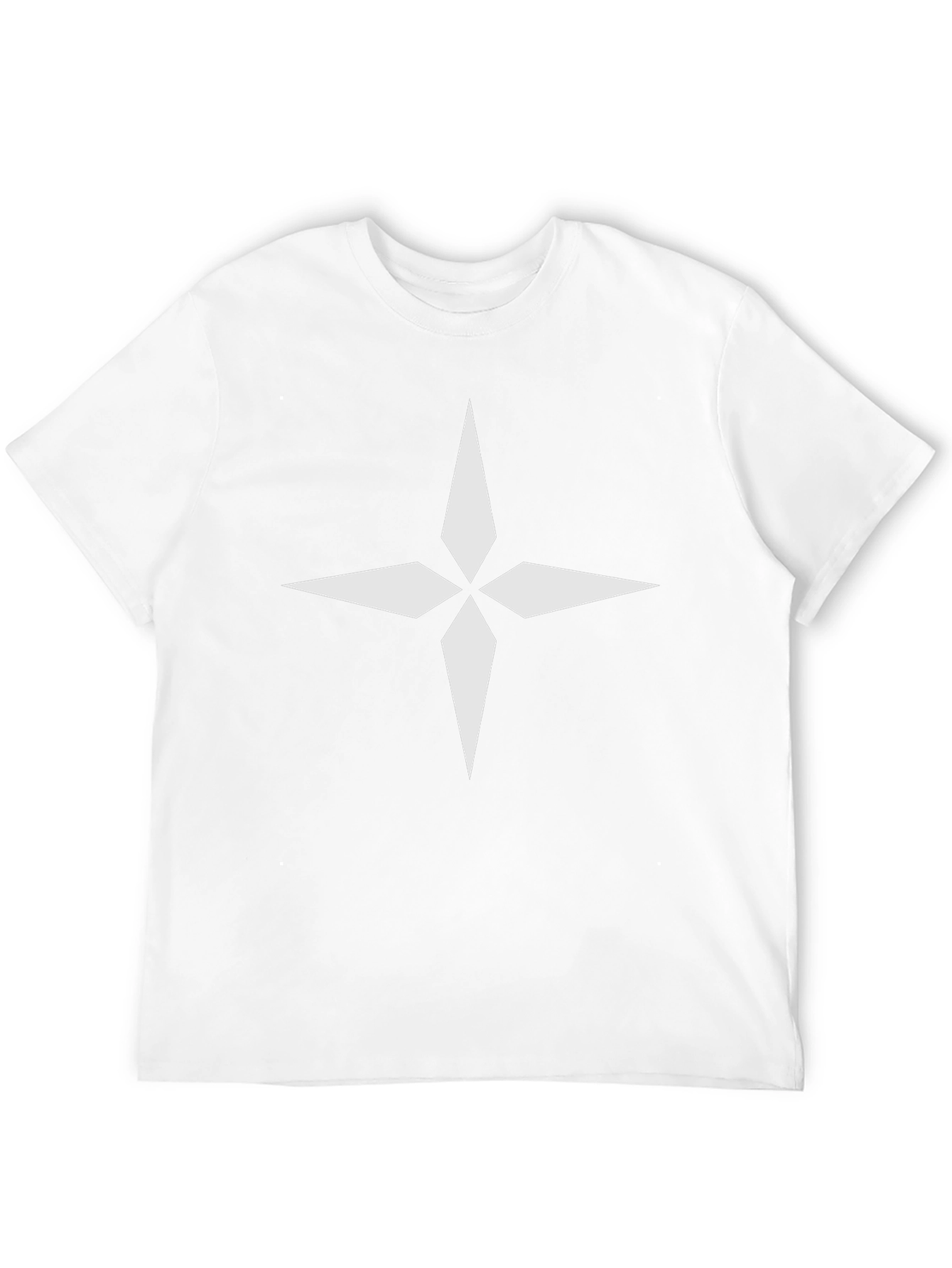 Modern Black T-Shirt with White Compass Graphic