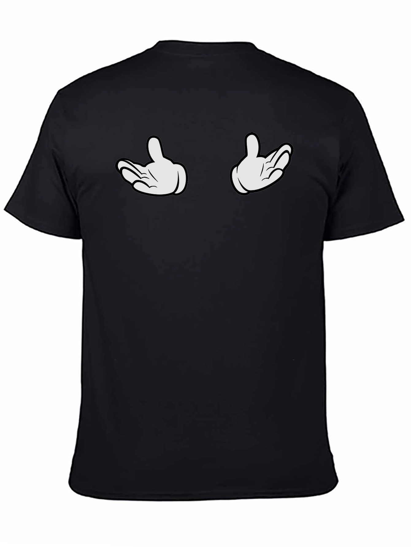 Cartoon Hands Black T-Shirt