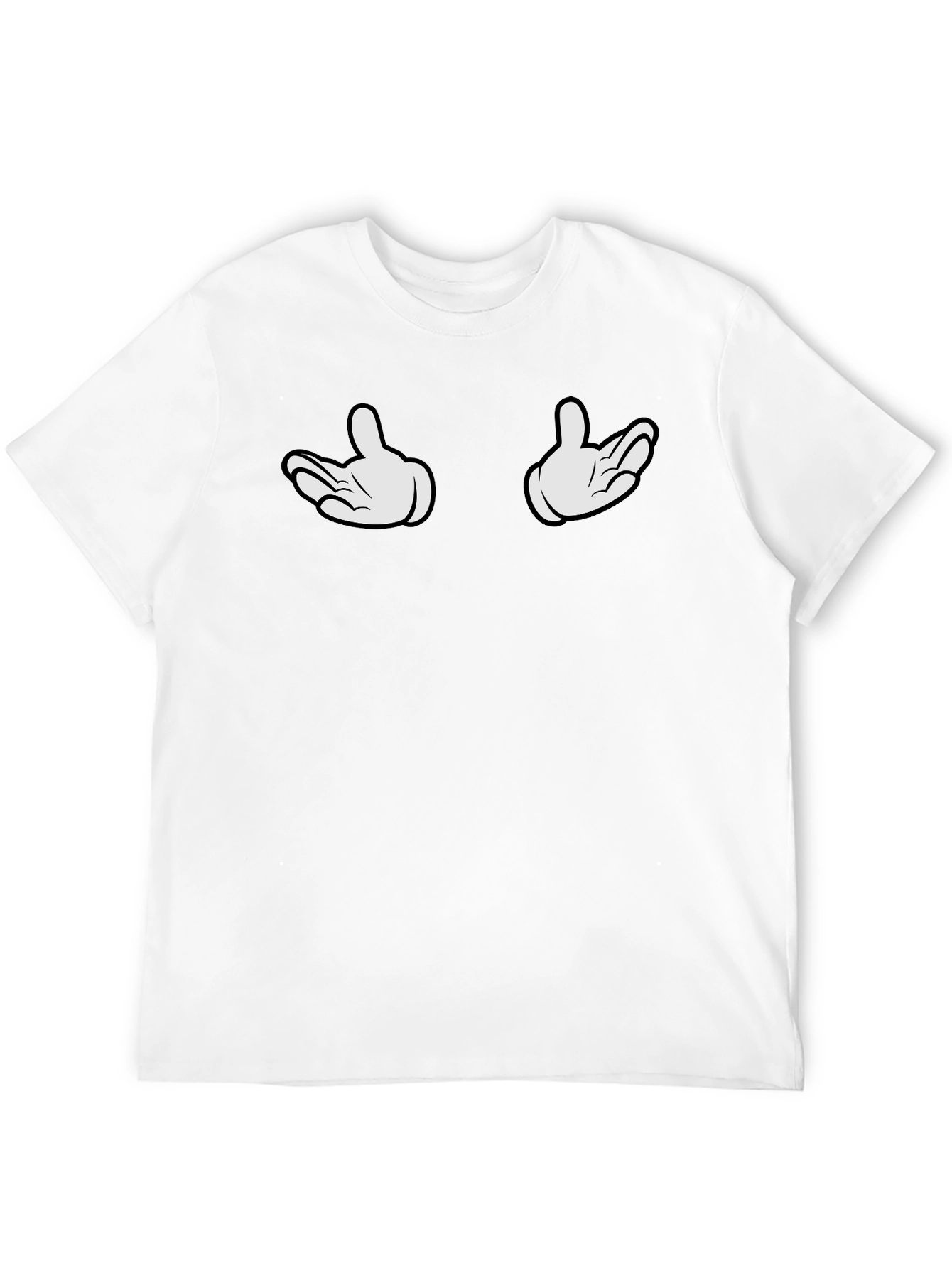 Cartoon Hands Black T-Shirt