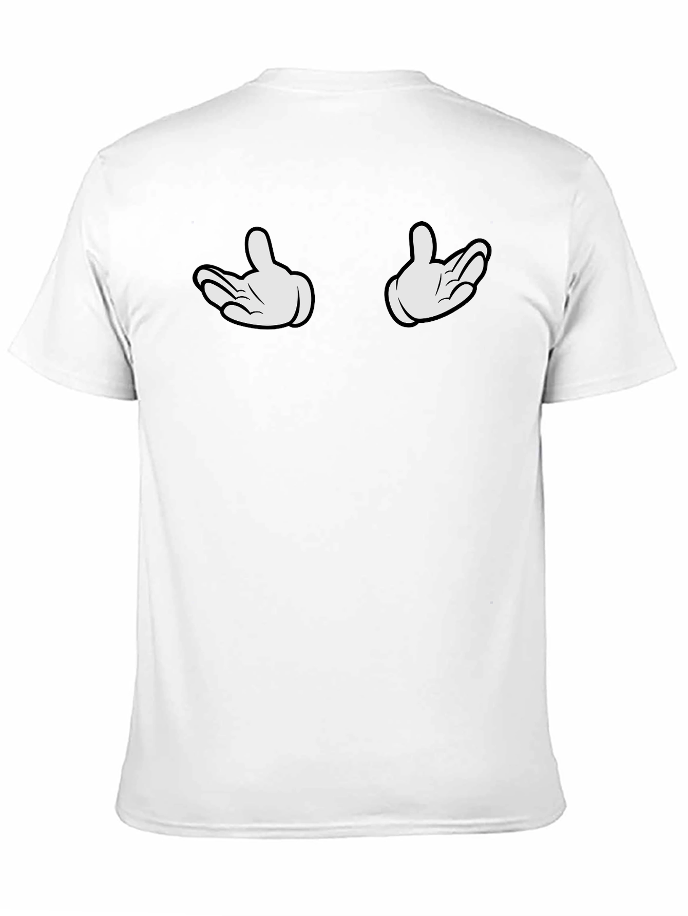 Cartoon Hands Black T-Shirt