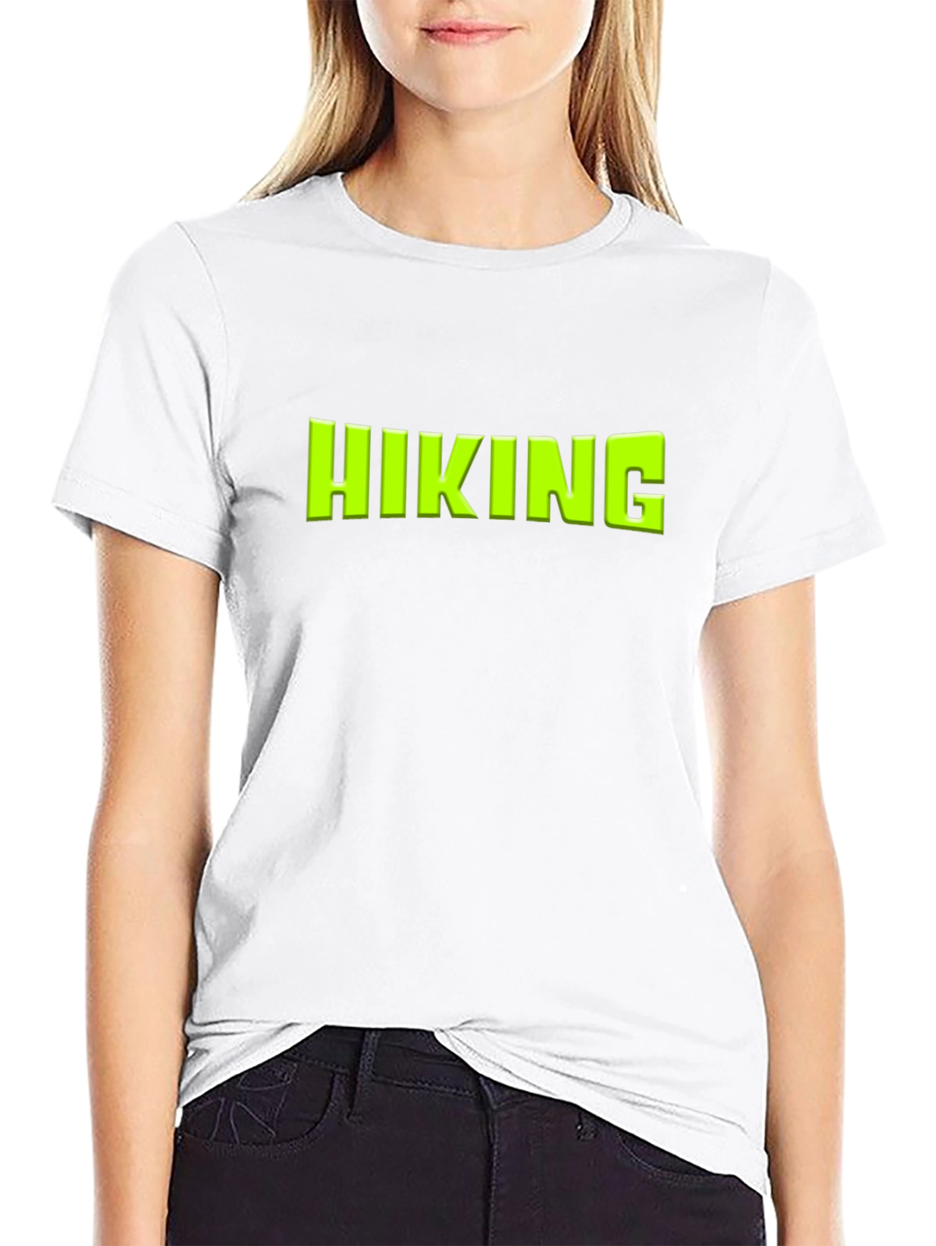 Hiking Graphic Tee - Black Cotton Blend
