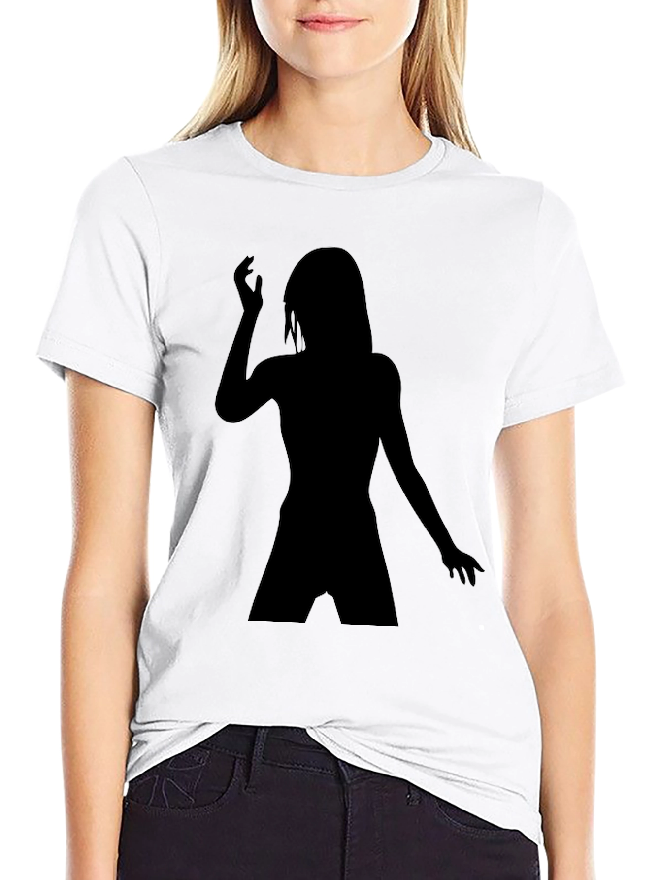 Silhouette Woman Graphic Tee - Soft Cotton Blend