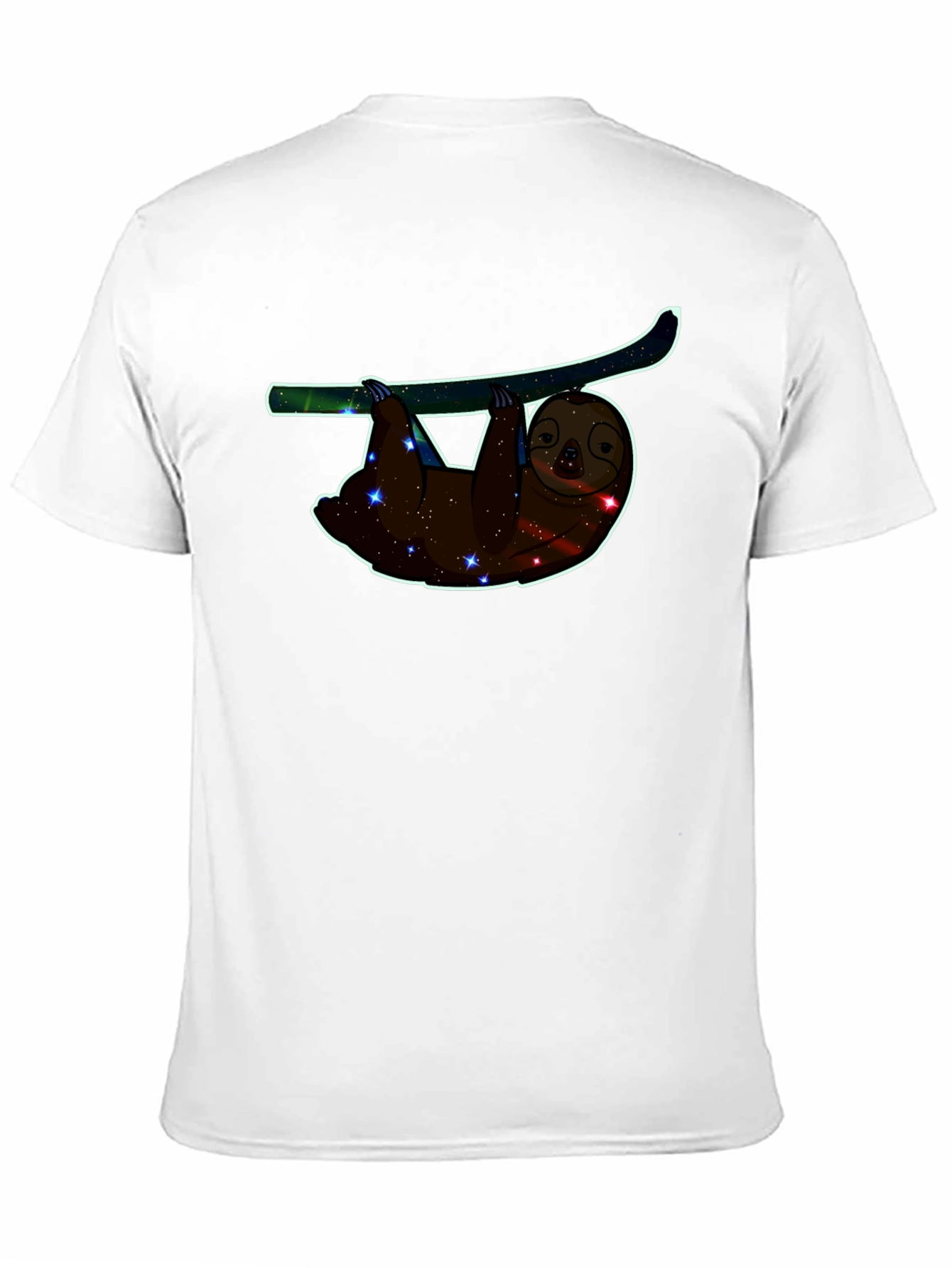 Cosmic Sloth Graphic Tee - Black Crew Neck