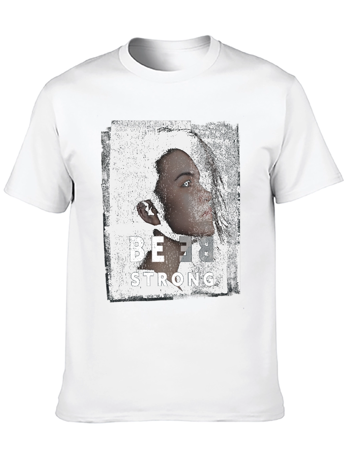Be Strong Graphic Print Black T-Shirt