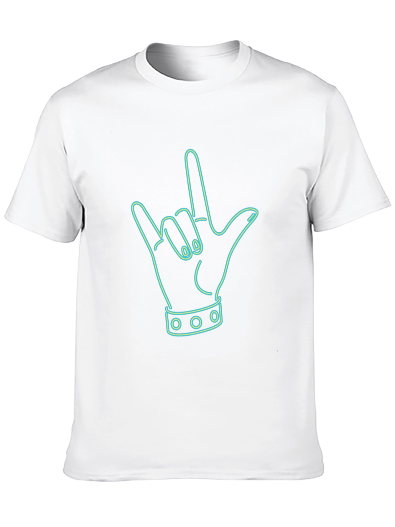 Rock On Hand Graphic Tee - Black