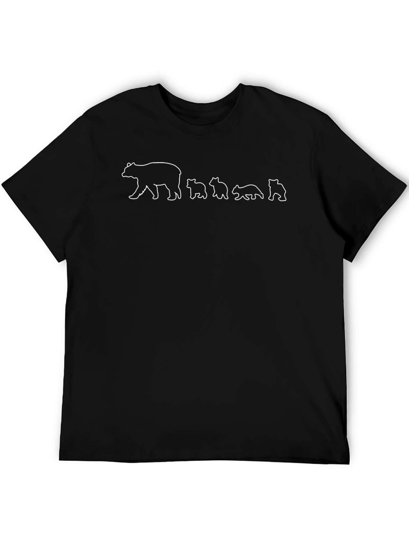 Bear Family T-Shirt - Black