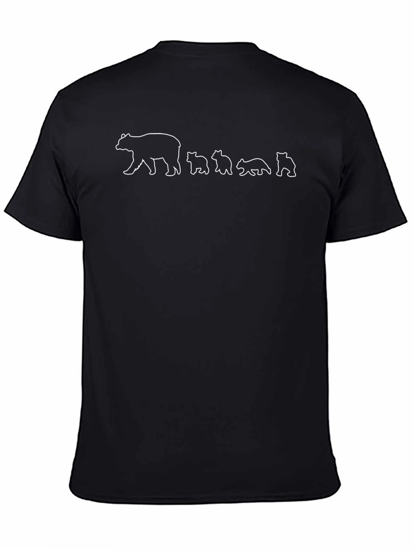Bear Family T-Shirt - Black