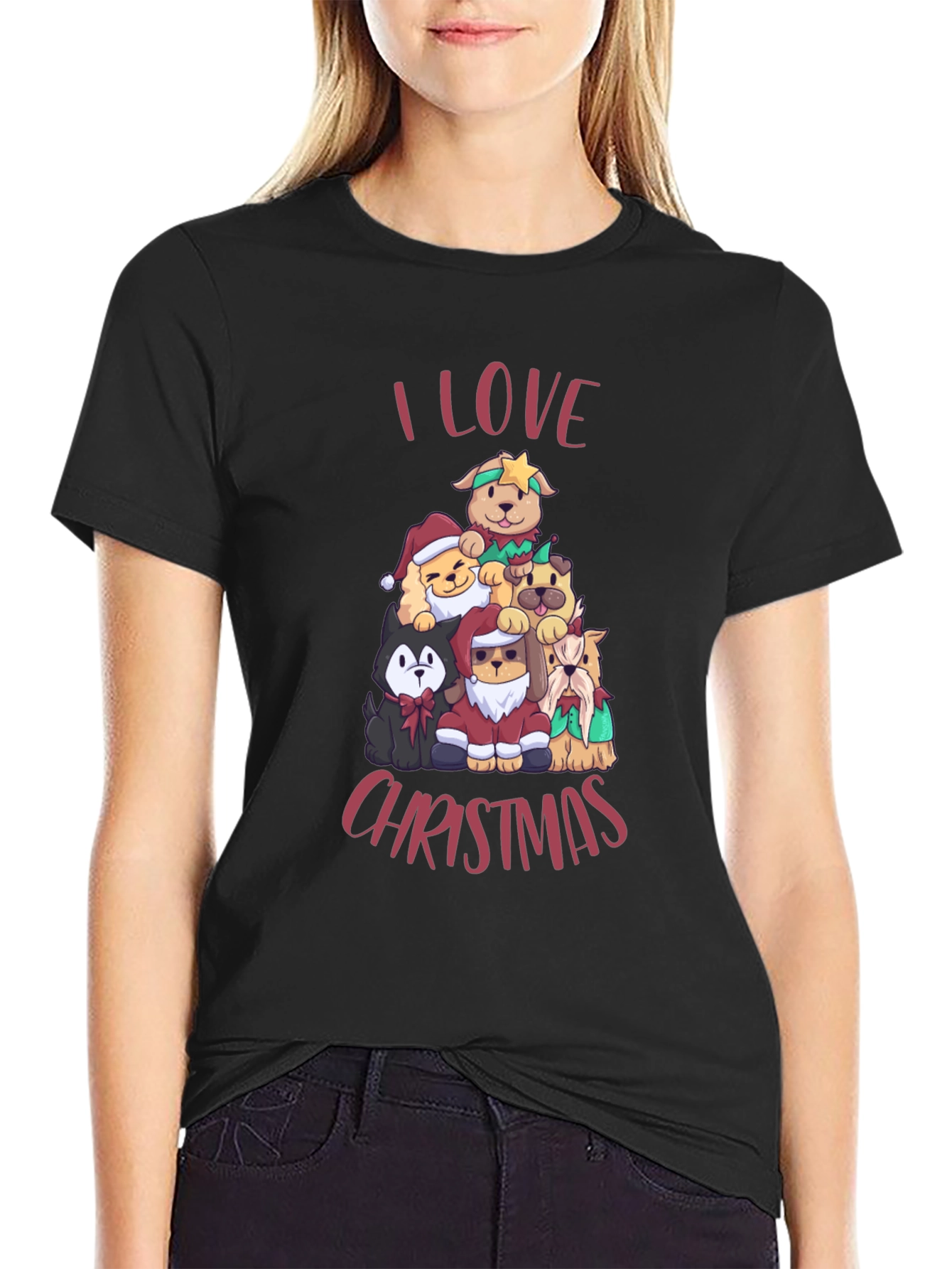 I Love Christmas Dog T-Shirt