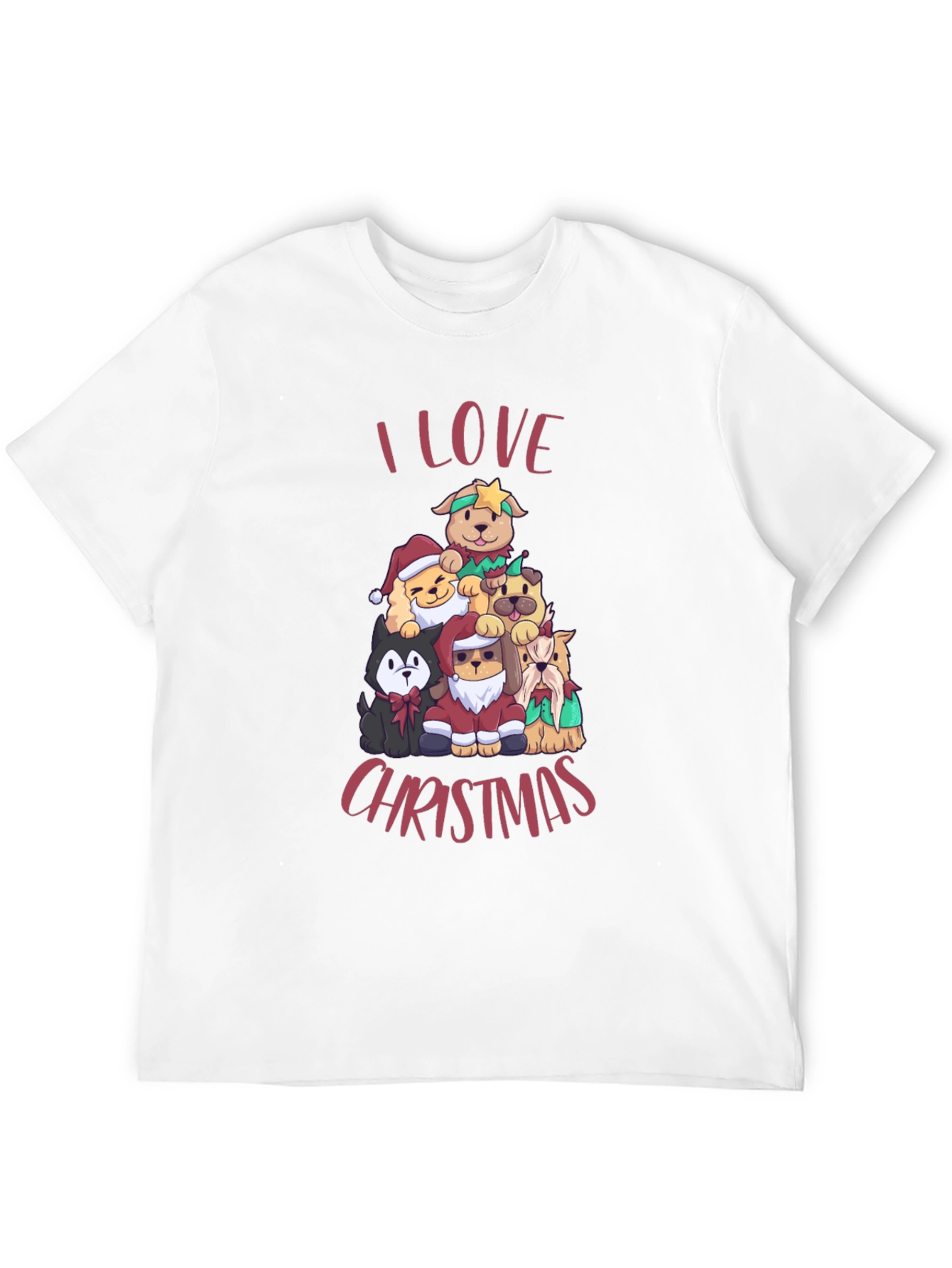 I Love Christmas Dog T-Shirt