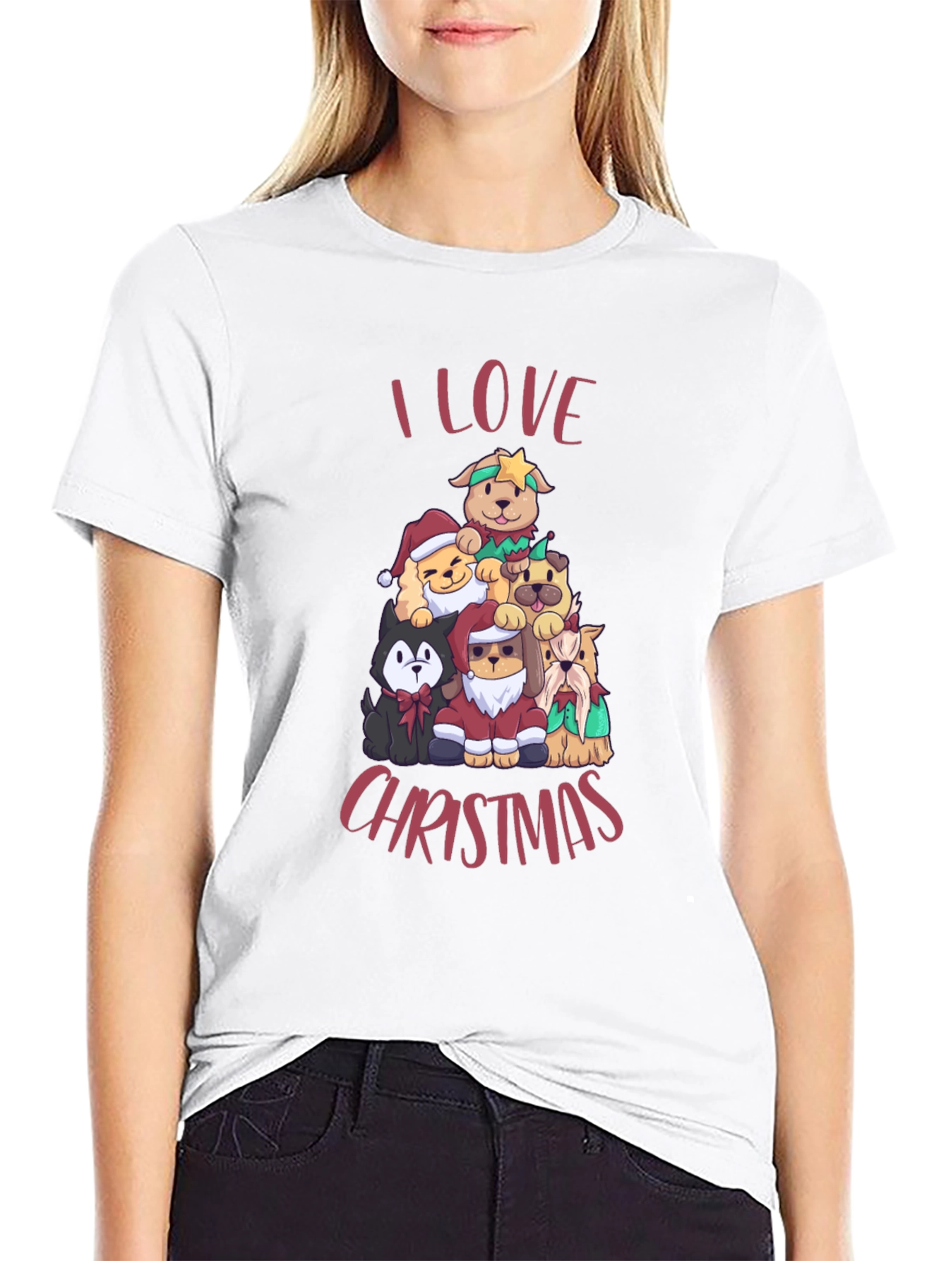 I Love Christmas Dog T-Shirt
