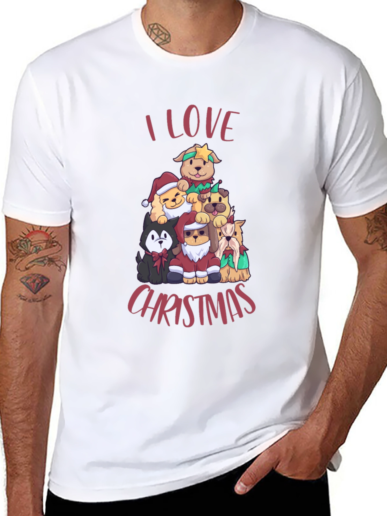I Love Christmas Dog T-Shirt