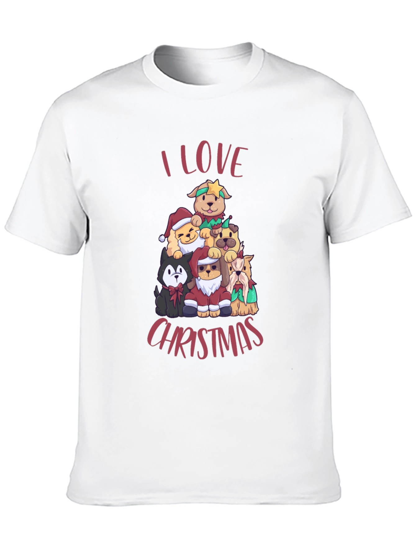 I Love Christmas Dog T-Shirt