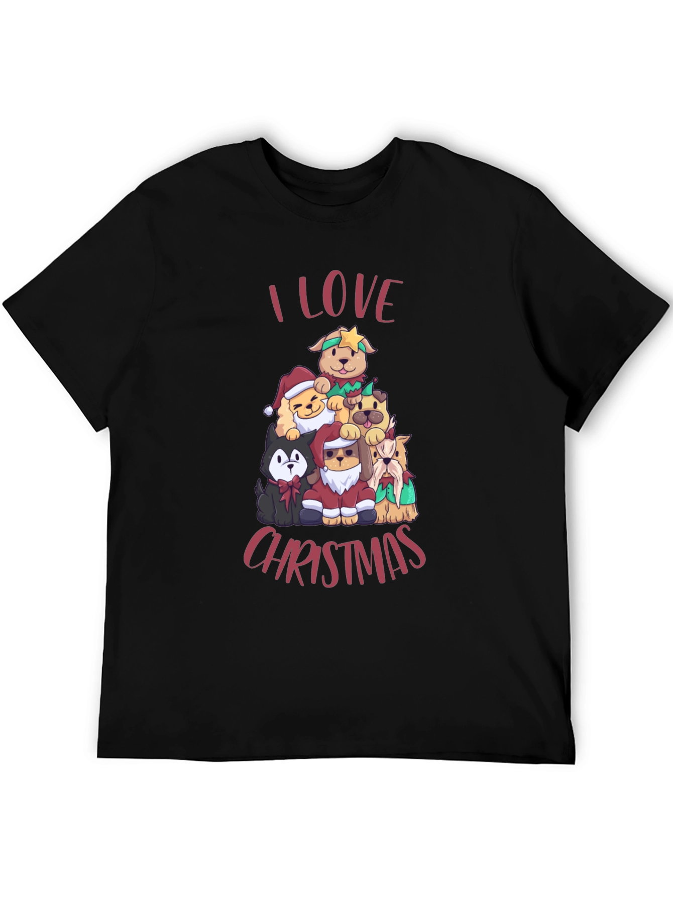 I Love Christmas Dog T-Shirt