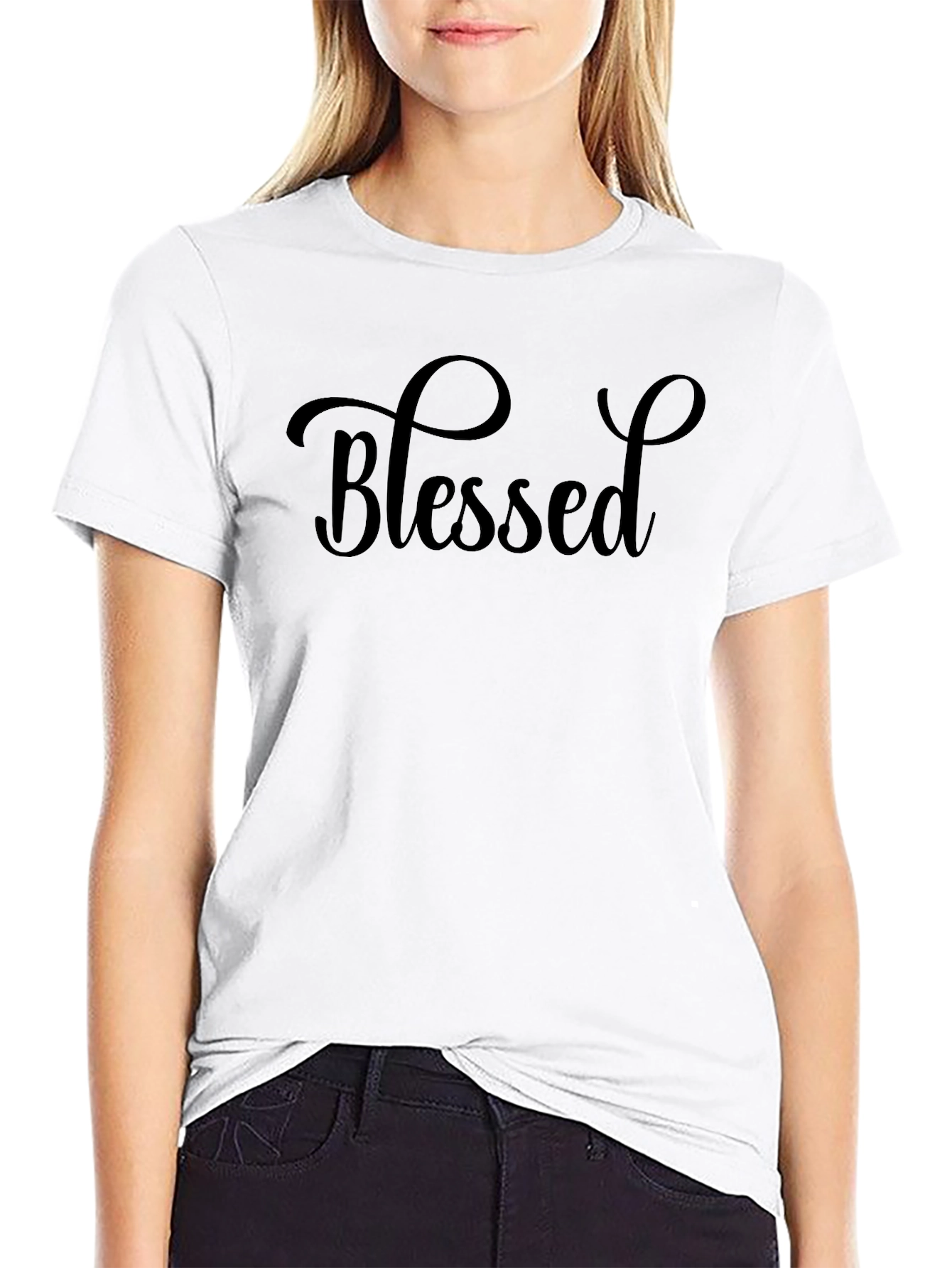 Blessed Black Tee - Stylish Comfort