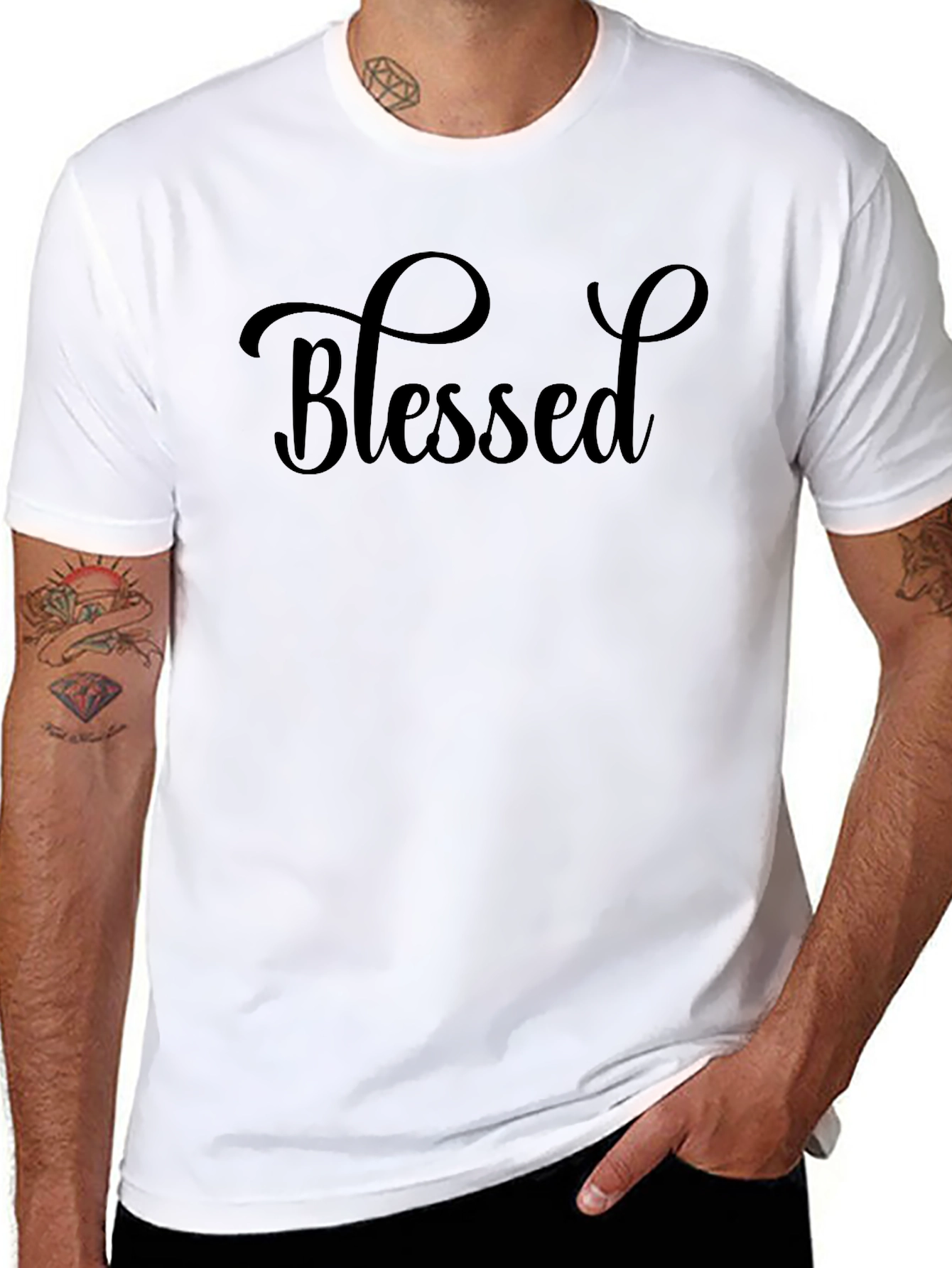 Blessed Black Tee - Stylish Comfort
