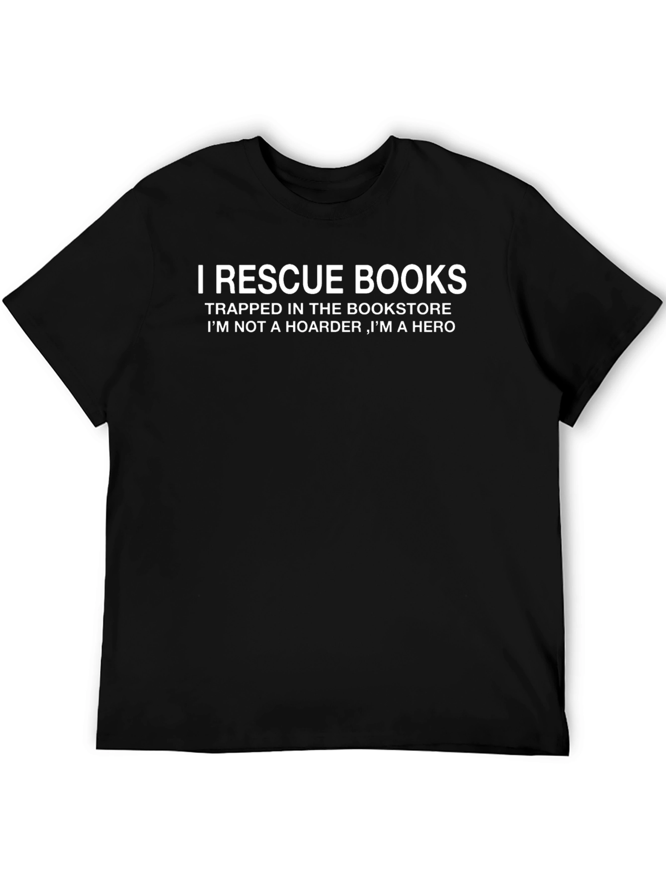 I Rescue Books T-Shirt - Book Lover Hero Tee