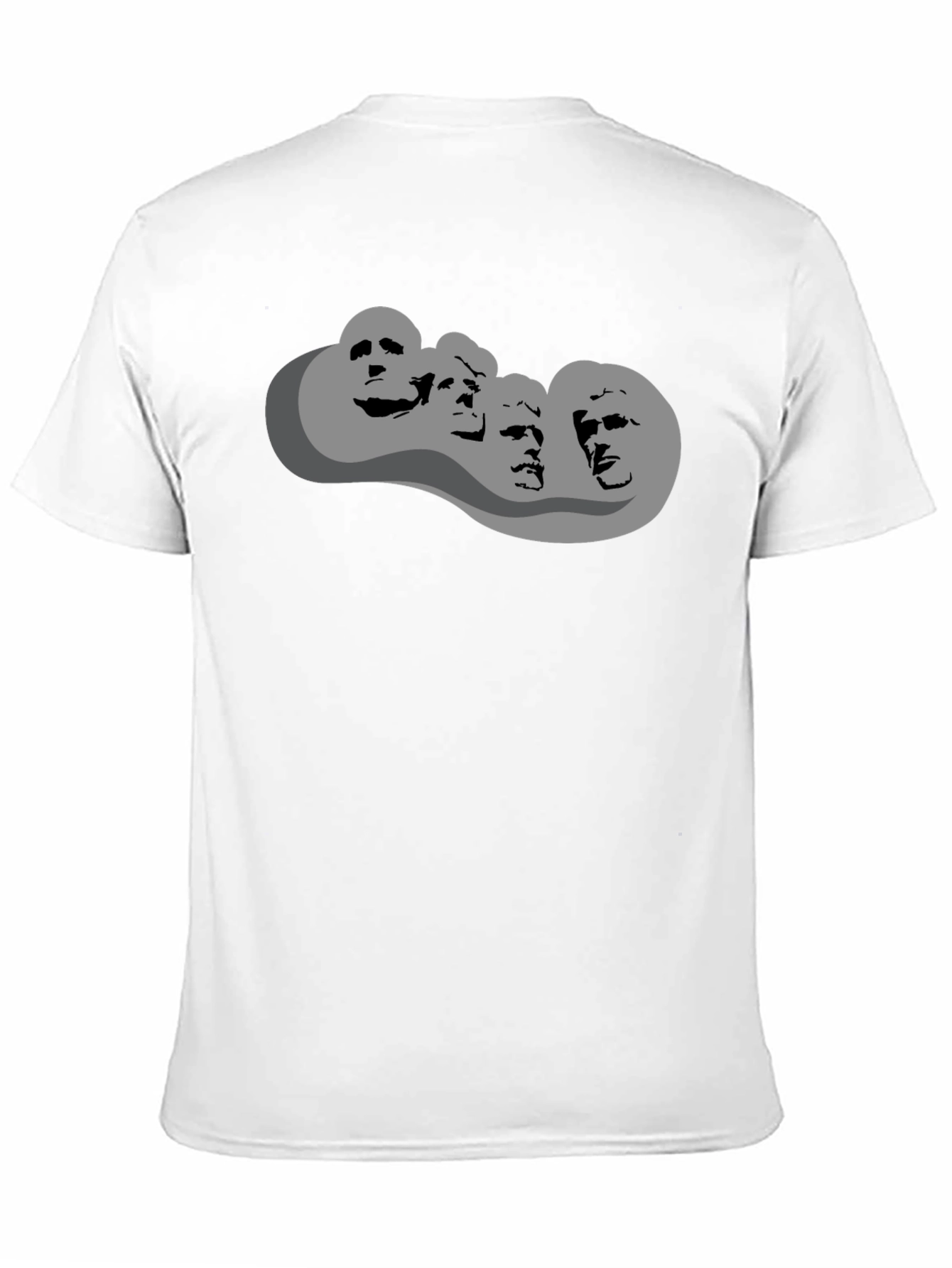 Mount Rushmore Graphic Print Black T-Shirt