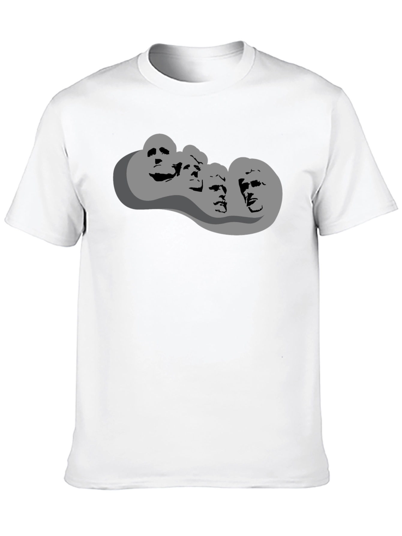 Mount Rushmore Graphic Print Black T-Shirt
