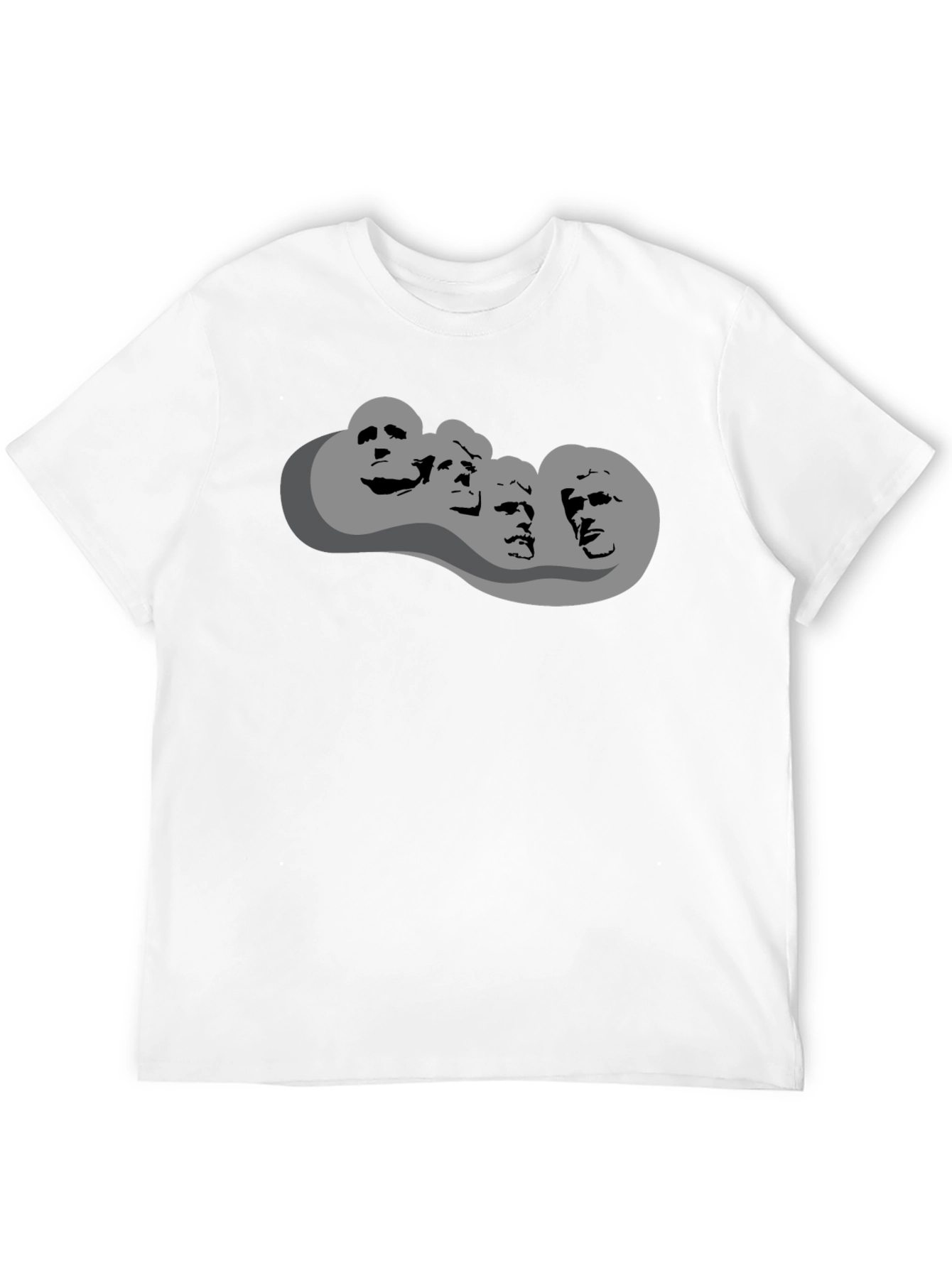 Mount Rushmore Graphic Print Black T-Shirt