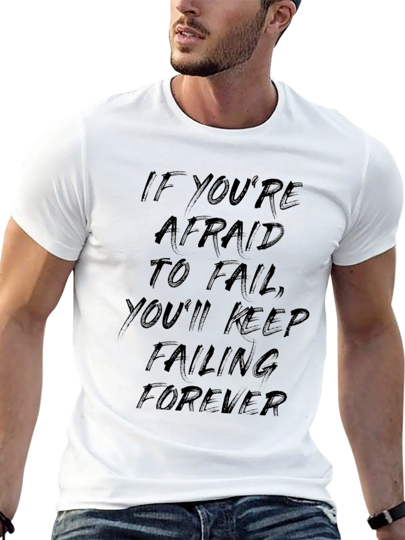 Motivational Quote Black T-Shirt - Mens Casual Tee