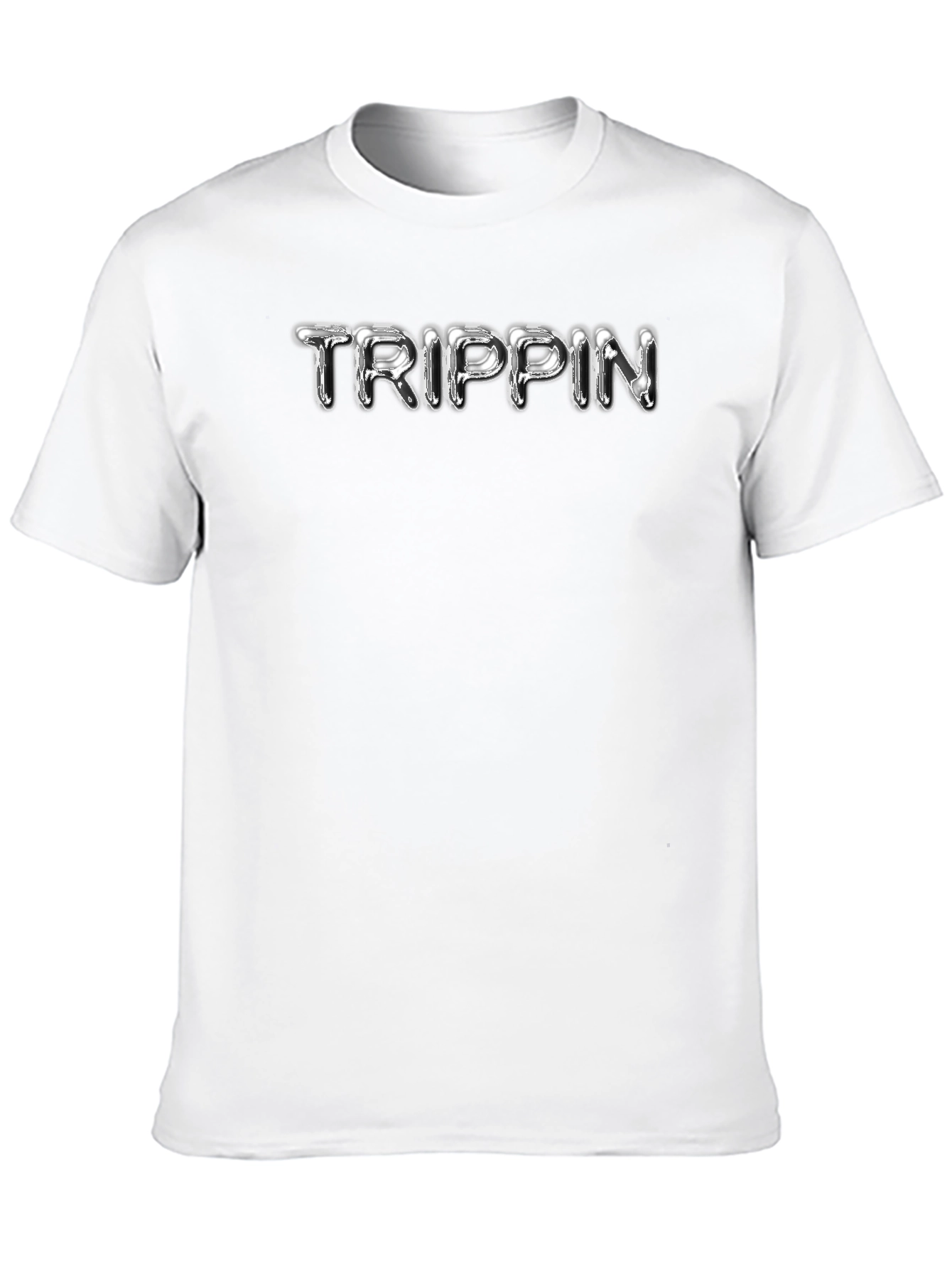 Trippin Black Graphic Tee - Cool & Casual