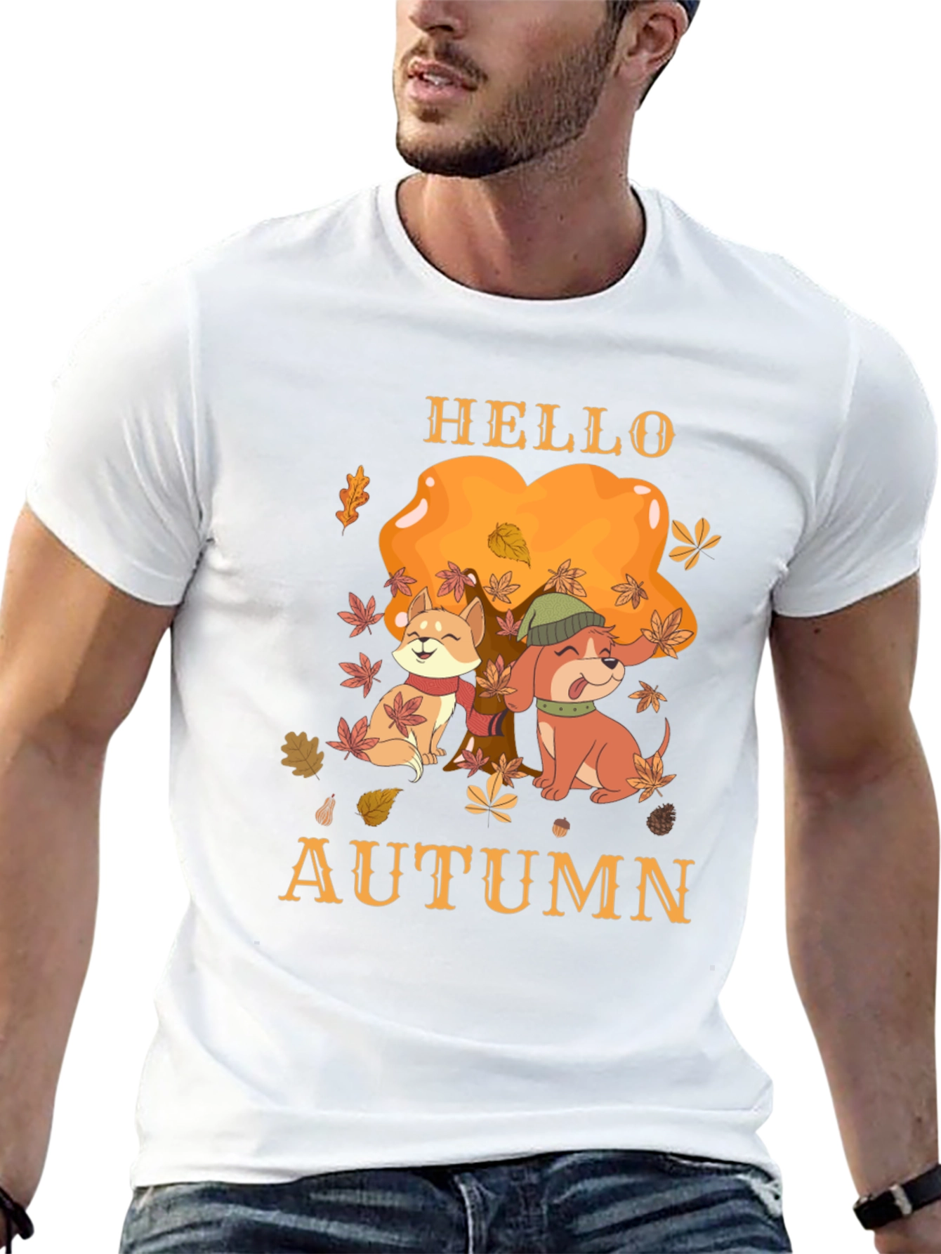 Hello Autumn Dog T-Shirt