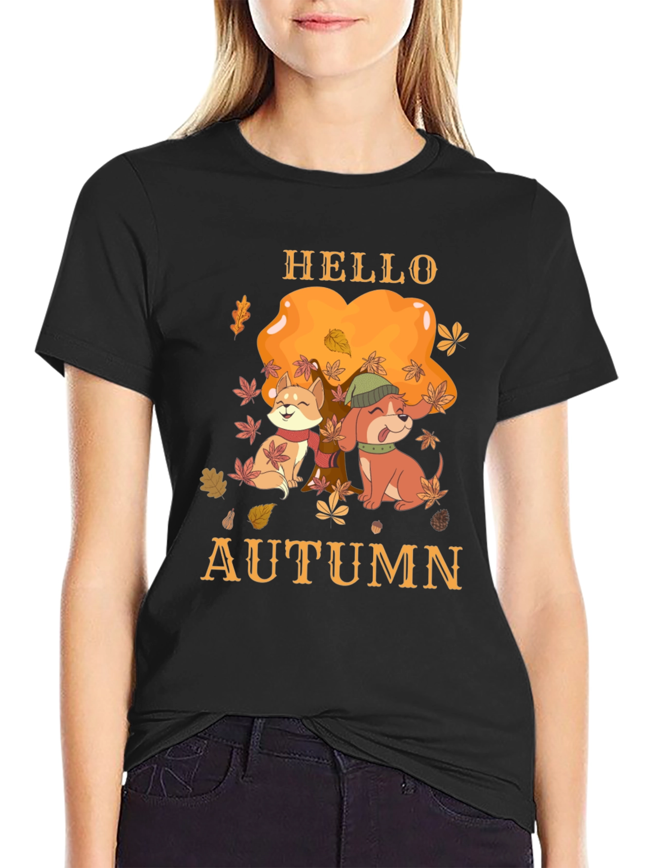 Hello Autumn Dog T-Shirt