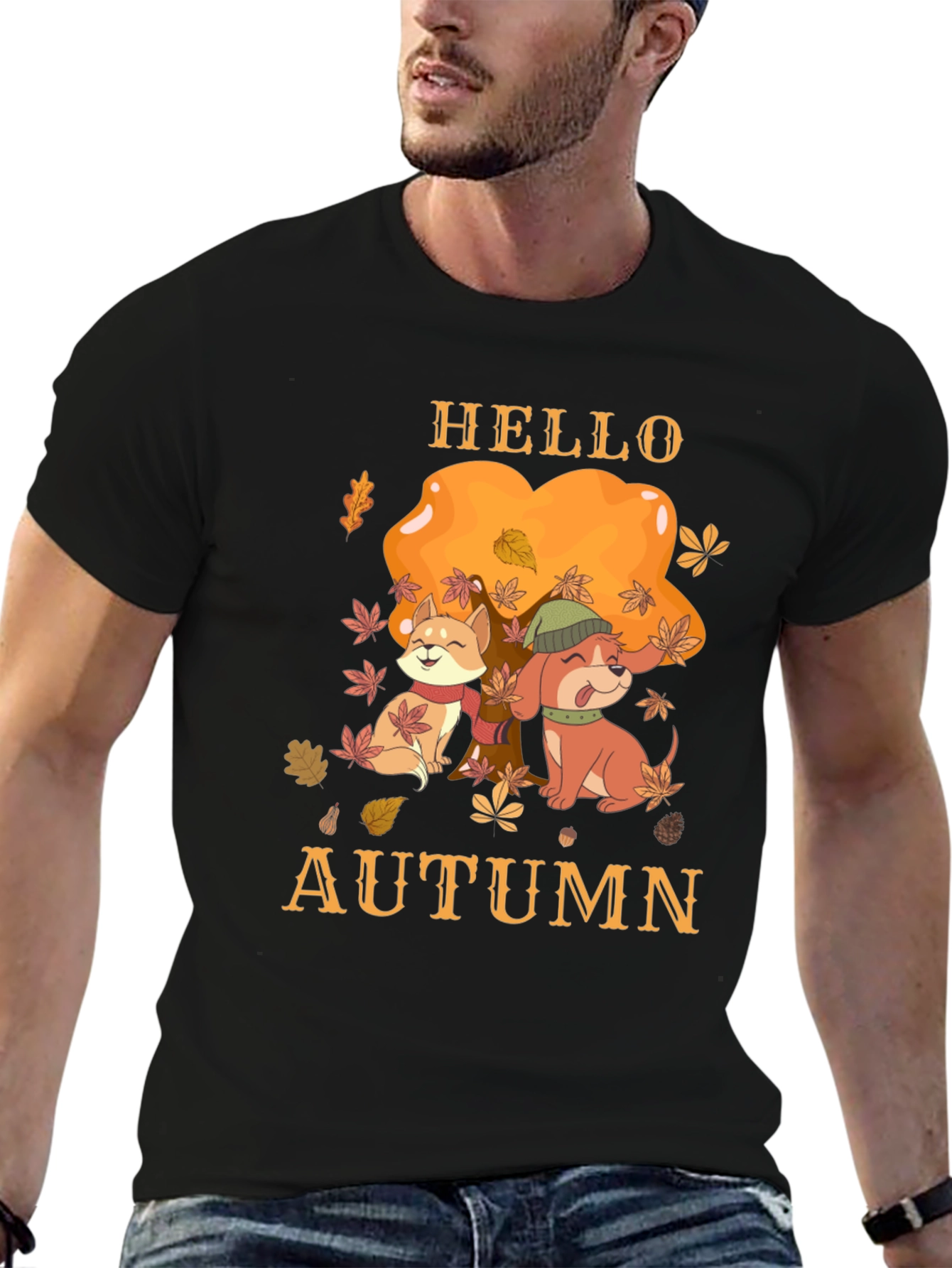 Hello Autumn Dog T-Shirt