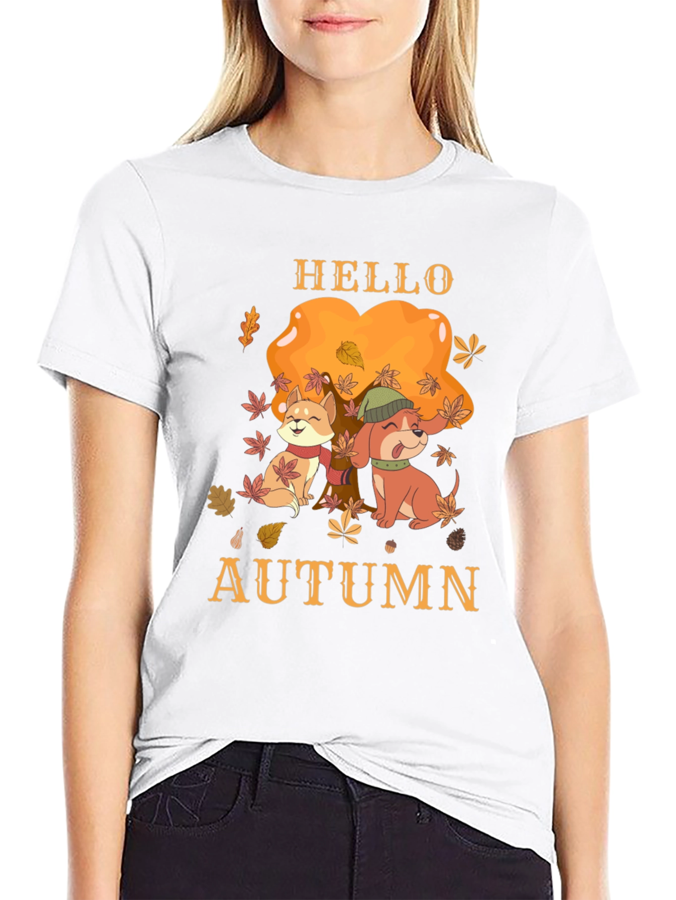 Hello Autumn Dog T-Shirt