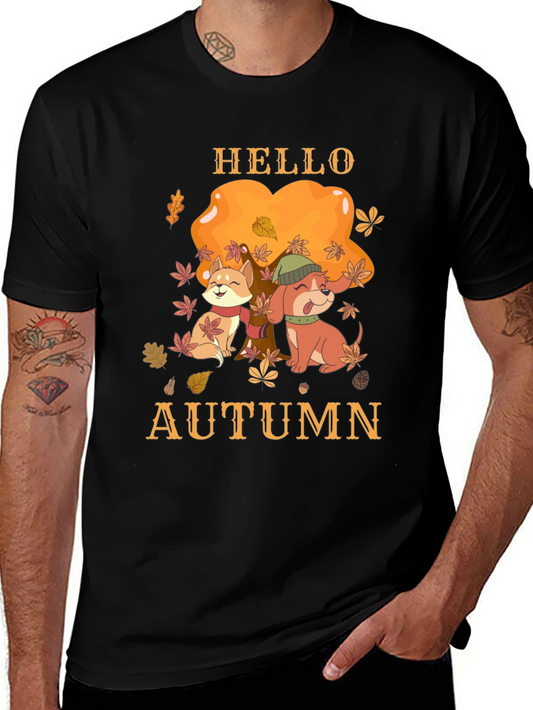 Hello Autumn Dog T-Shirt