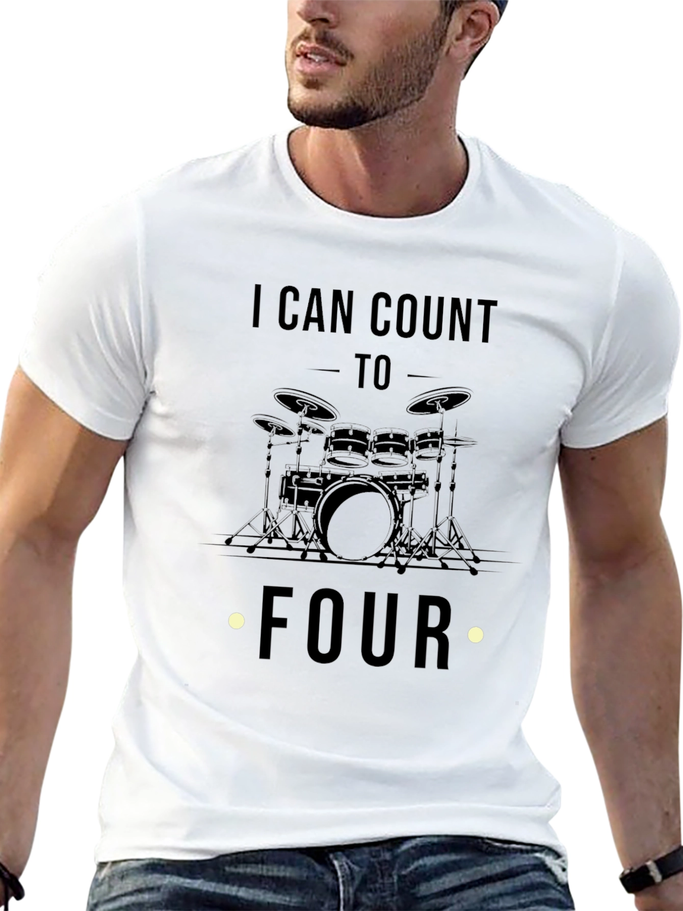 I Can Count To Four Drummer T-Shirt