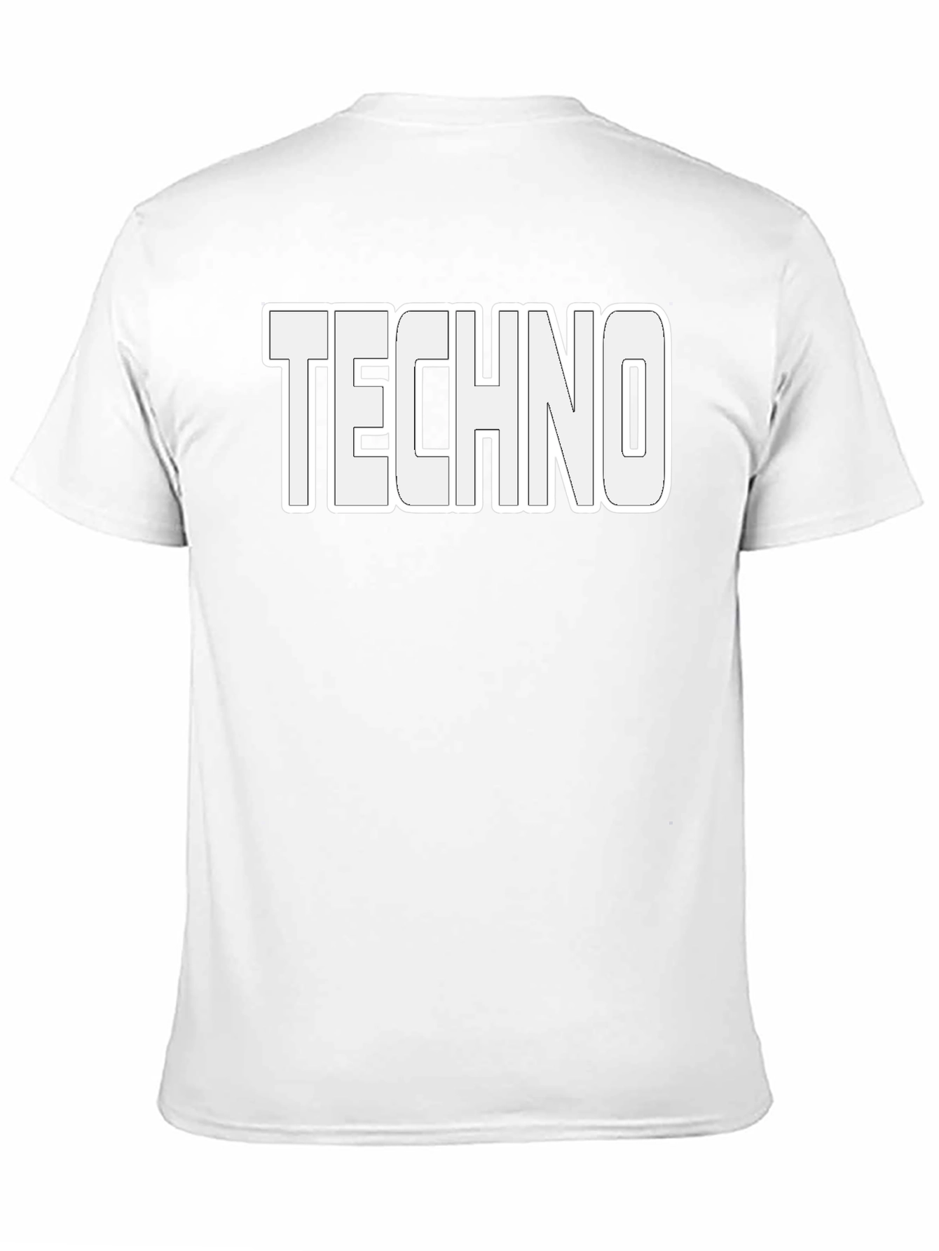 Techno Music T-Shirt - Bold White Graphic Print