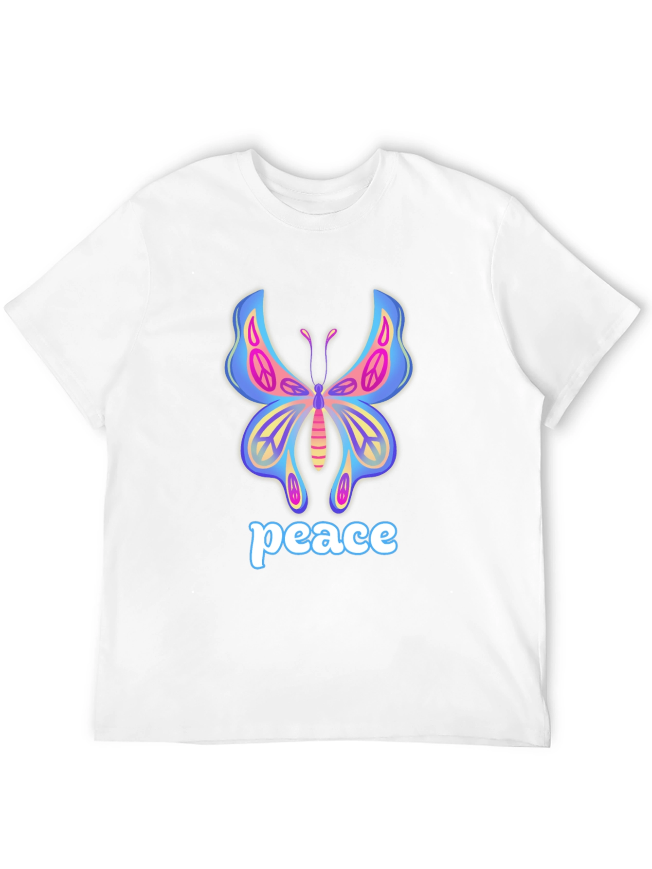 Peace Butterfly Black T-Shirt