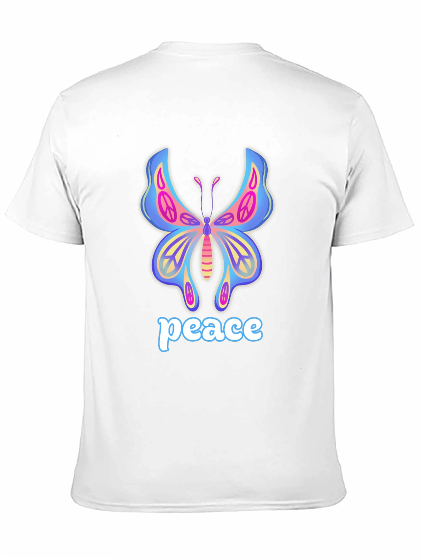 Peace Butterfly Black T-Shirt