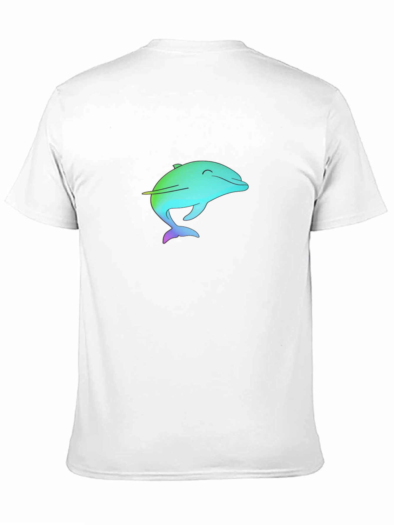 Rainbow Dolphin Graphic Black Tee