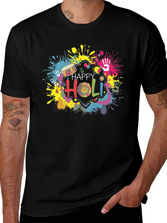 Happy Holi Colorful Graphic Tee