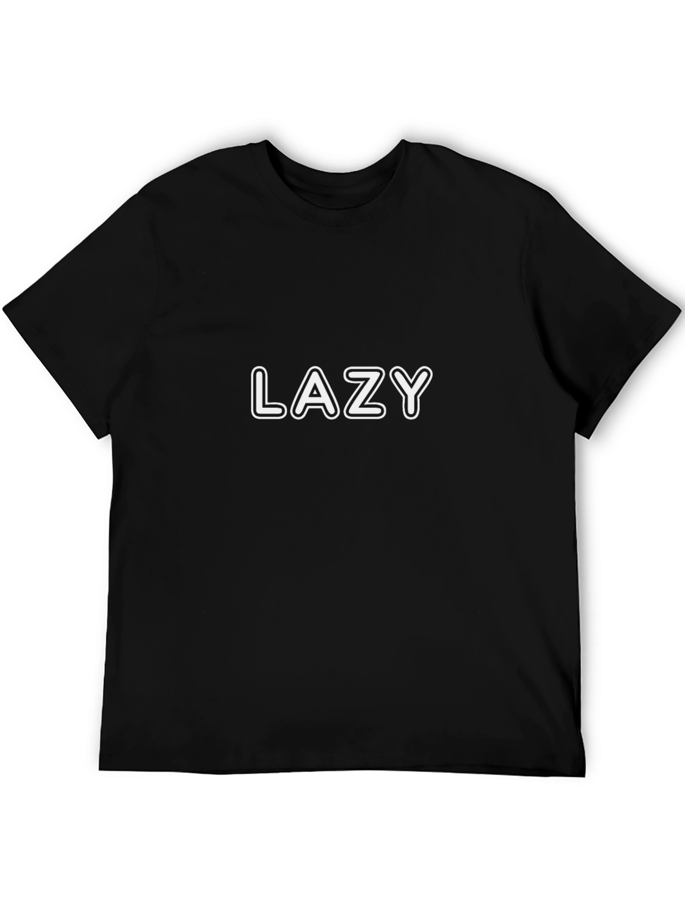 Lazy Graphic Tee - Casual Cotton Comfort