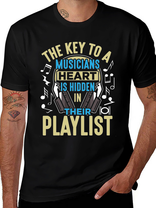 Musicians Heart Playlist T-Shirt - Music Lover Gift