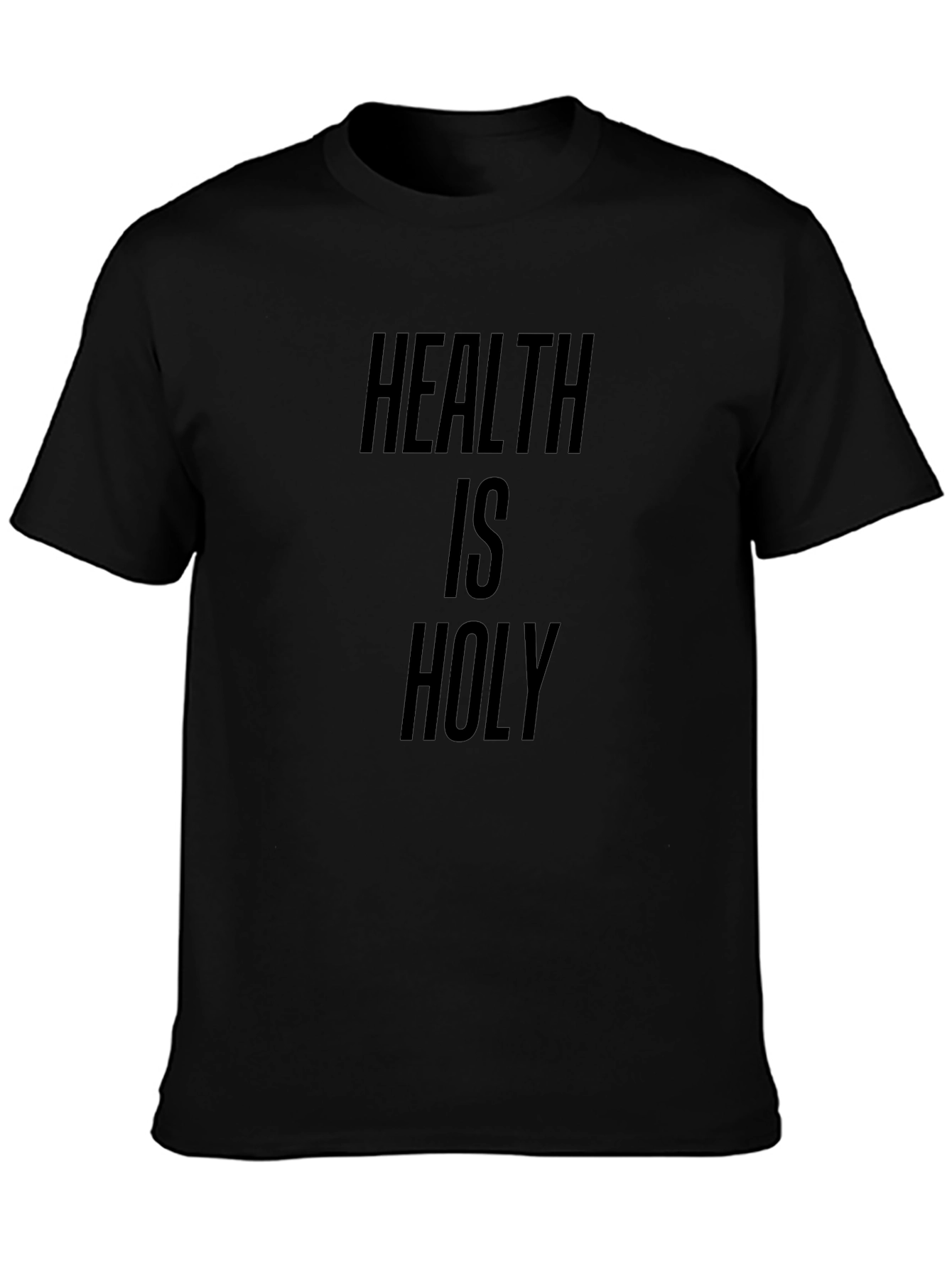 Health Is Holy Graphic Tee - Black