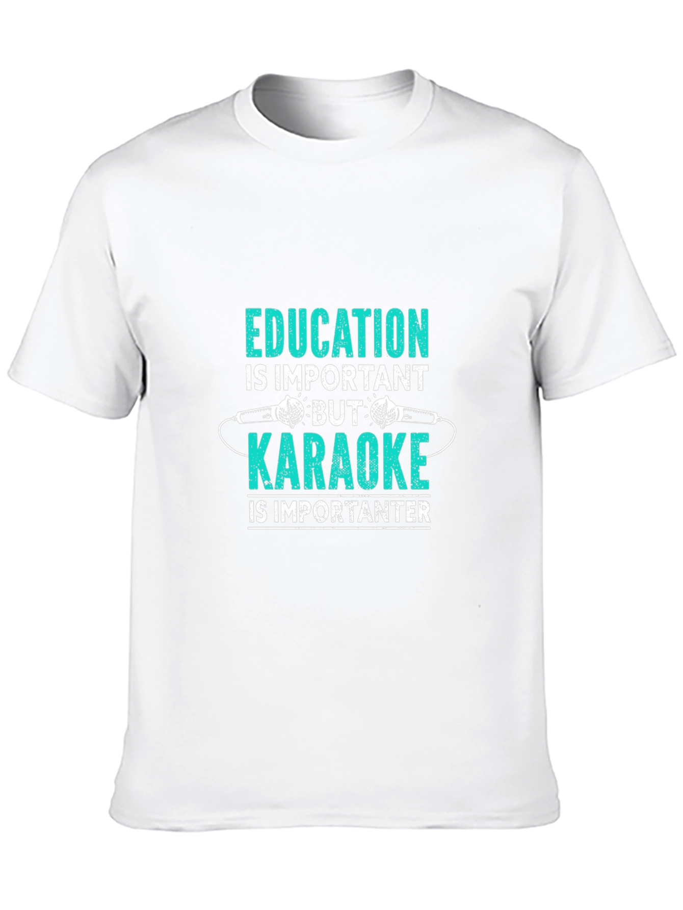 Education vs. Karaoke T-Shirt - Funny Music Lover Tee
