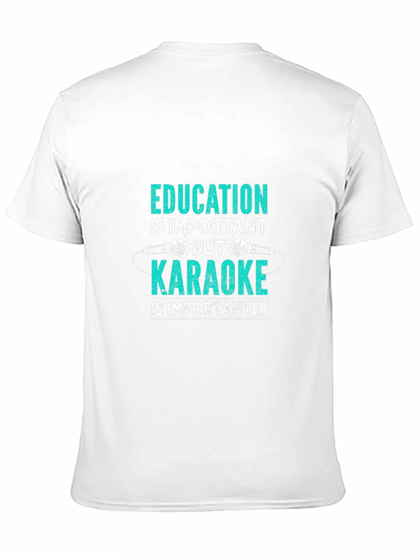 Education vs. Karaoke T-Shirt - Funny Music Lover Tee