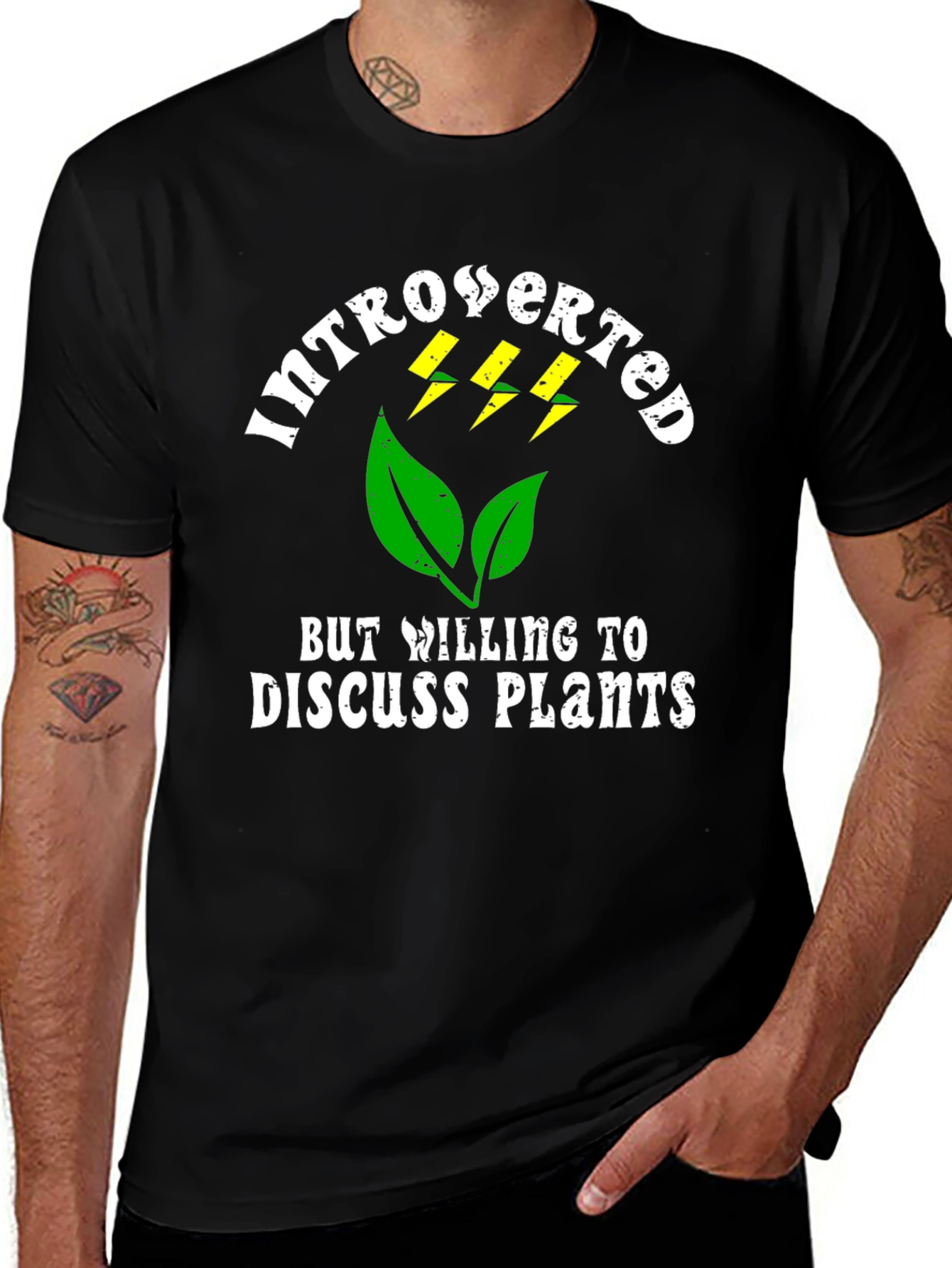Introverted Plant Lover Graphic T-Shirt