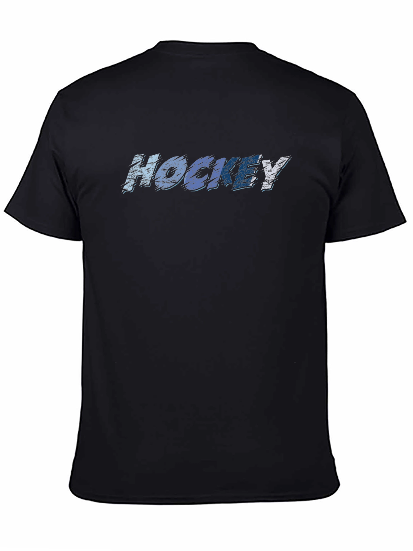 Hockey Graphic Tee - Black Cotton T-Shirt