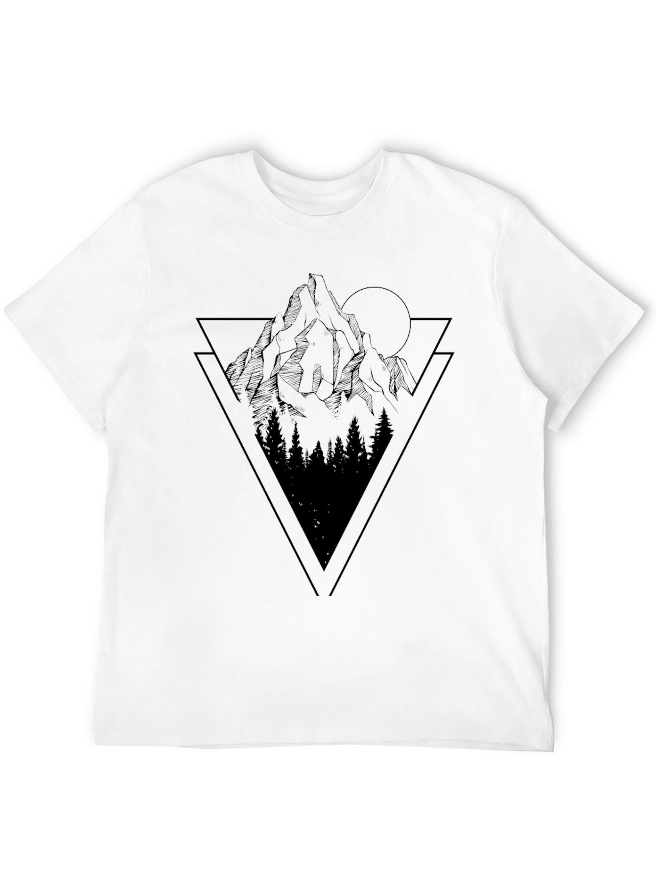 Mountain Triangle Graphic Tee - Black