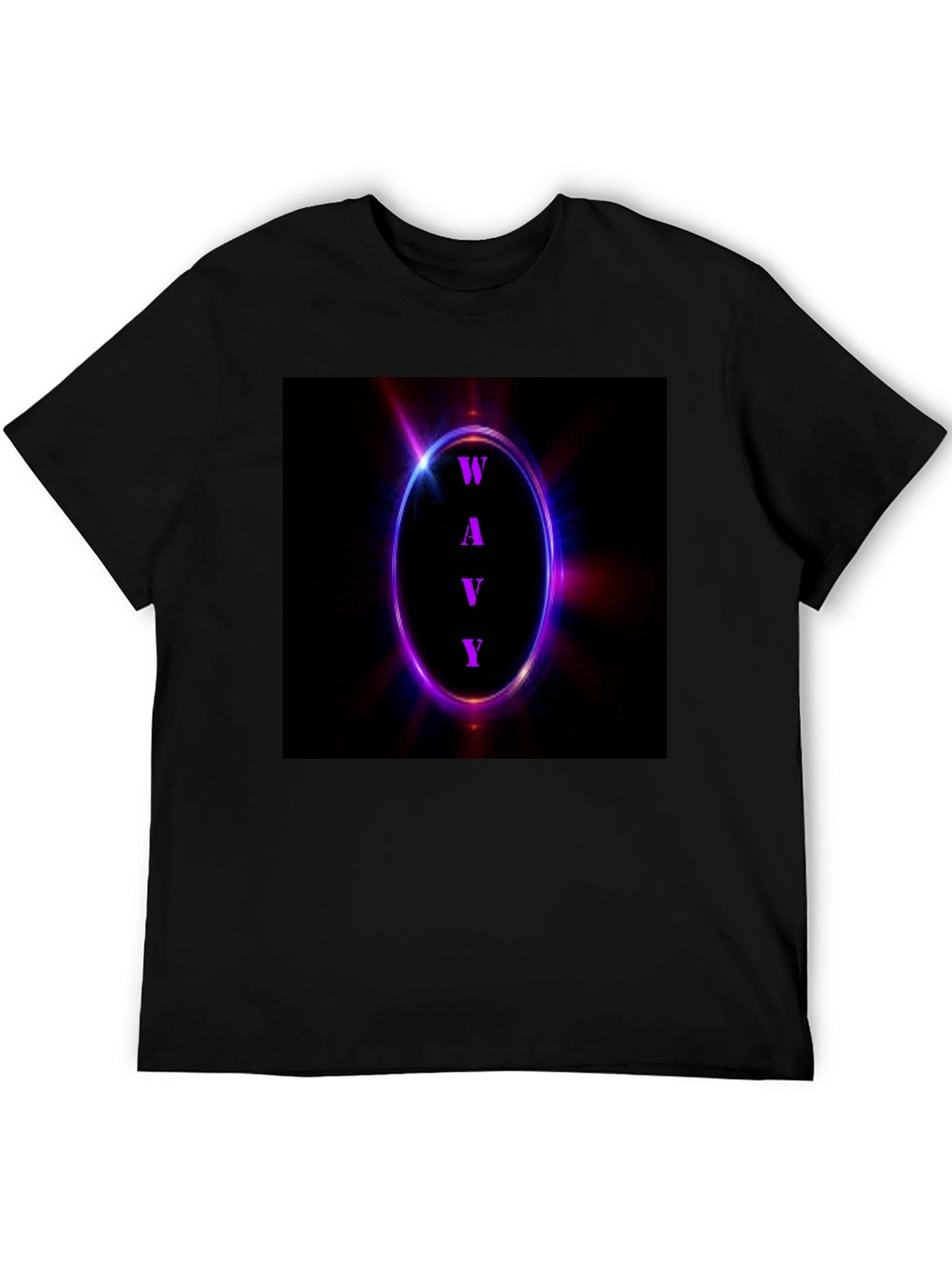 Wavy Graphic Tee - Neon Edge Style